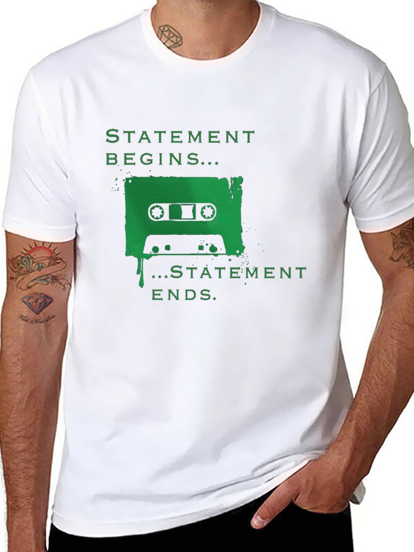 Black Statement Begins Graphic Tee view 8