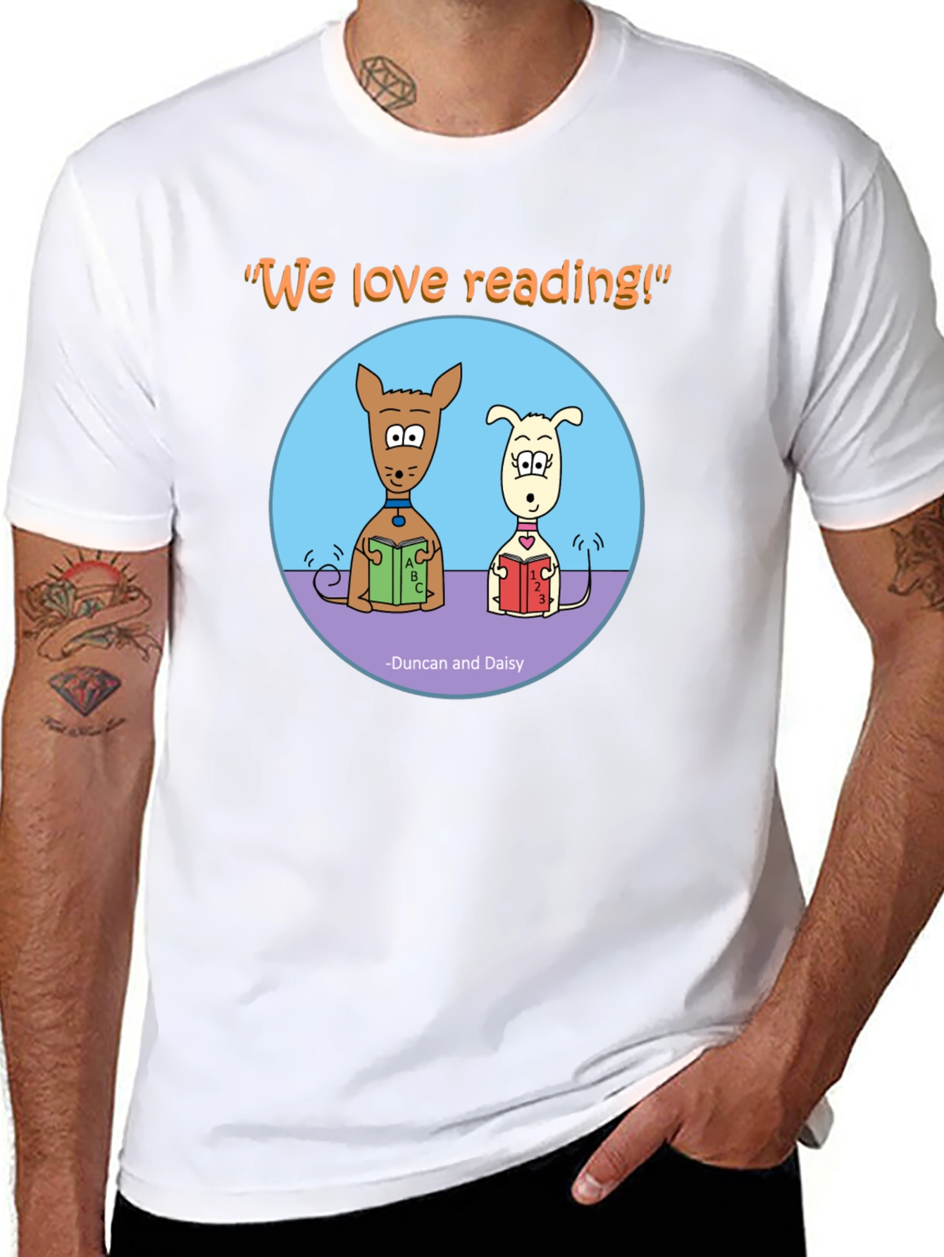 Black Reading Dogs Graphic T-Shirt view 8