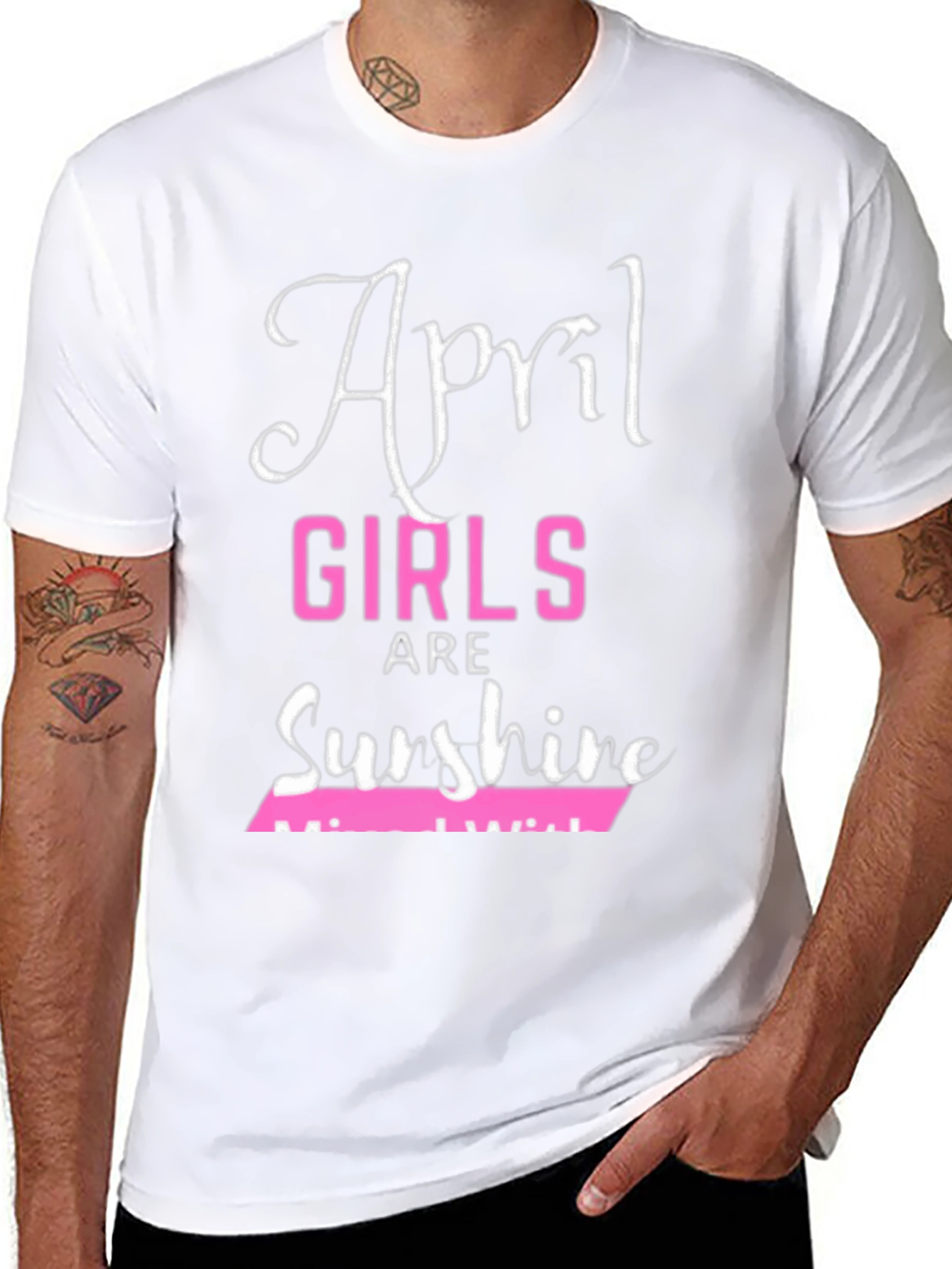 Black April Girls Are Sunshine T-Shirt view 8