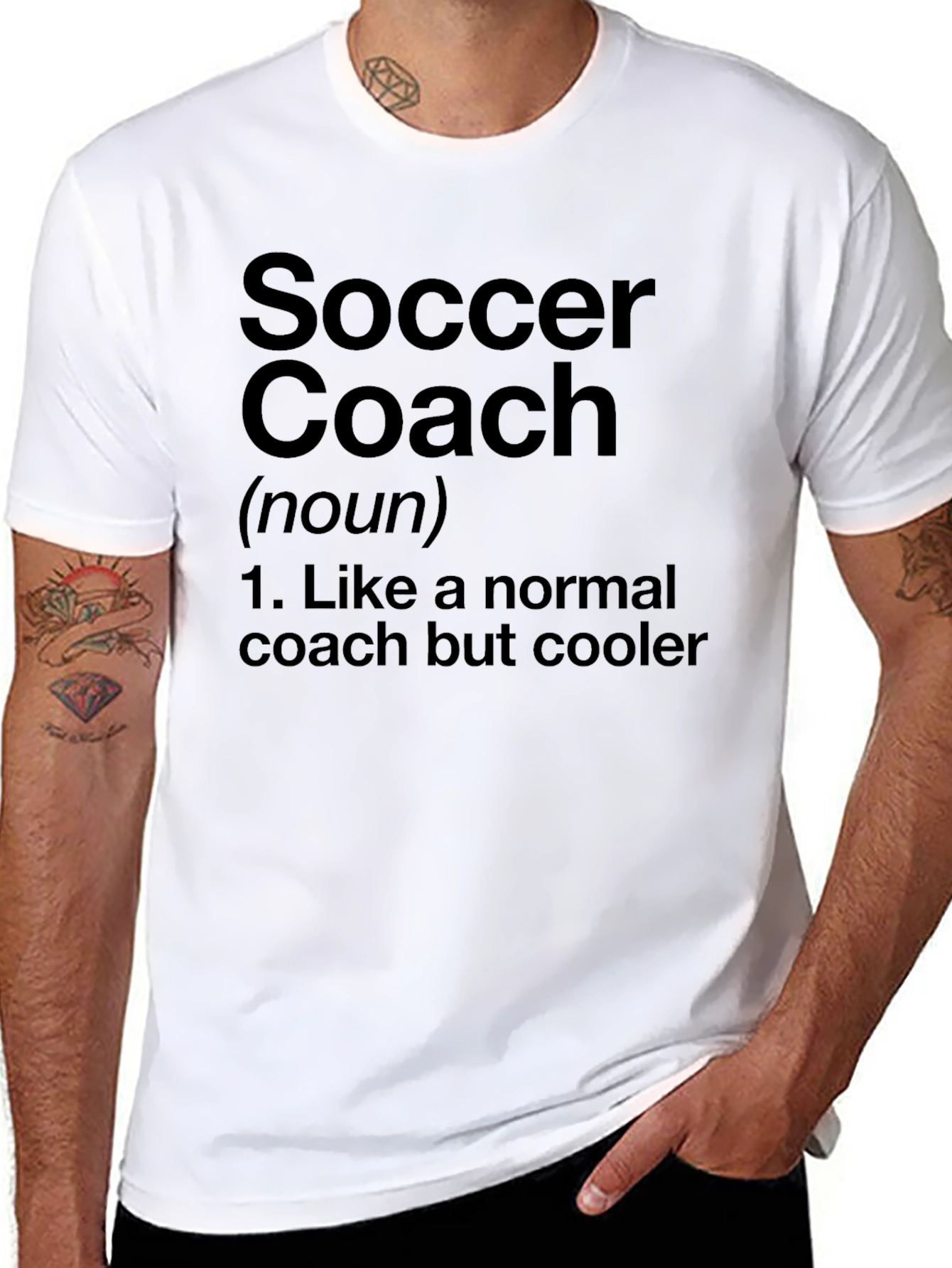 Black Soccer Coach Definition T-Shirt - Cool Coach Tee view 8