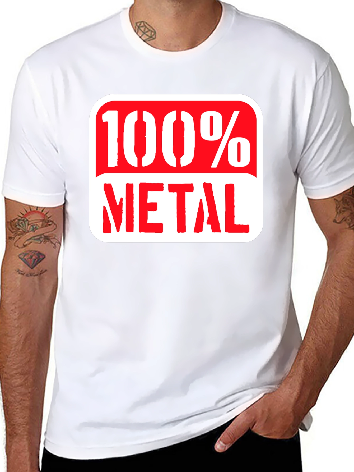 Black 100% Metal Graphic Tee - Rocker Style view 8