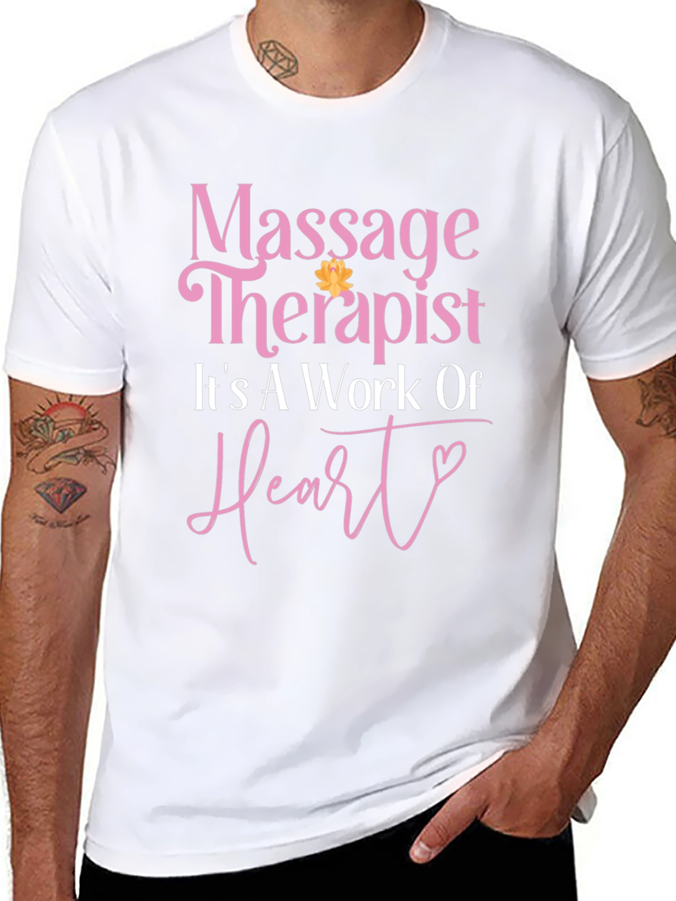 Massage Therapist Heart Work Black T-Shirt - 8