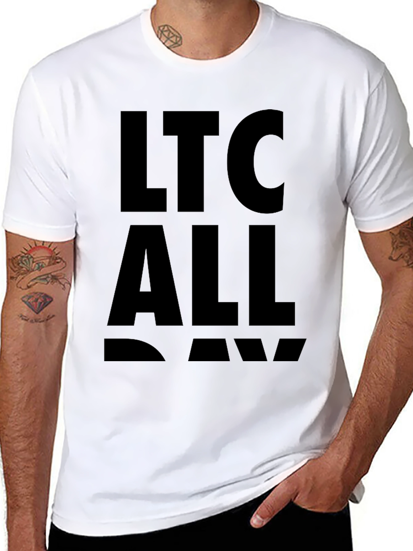 Black LTC ALL DAY Black Graphic Tee view 8