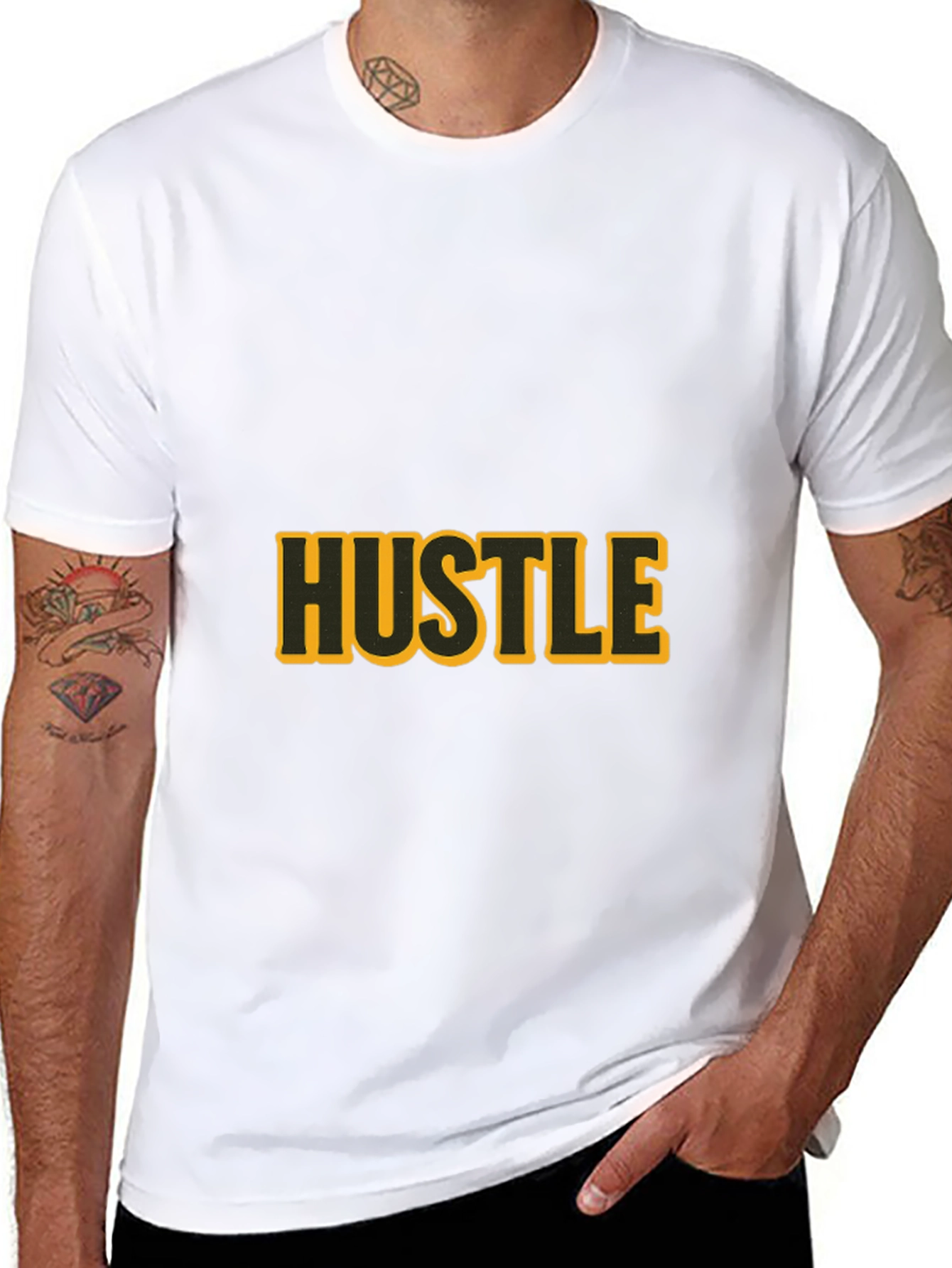 Black Black Hustle Graphic T-Shirt view 8