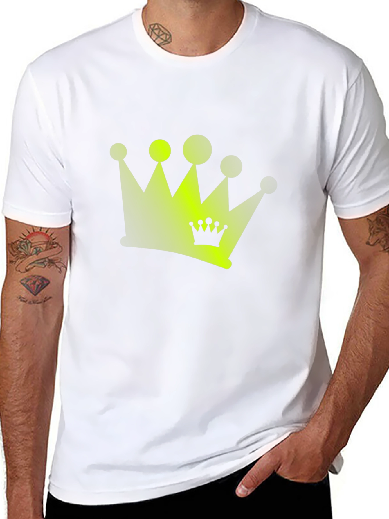Black Crown Graphic Tee - Trendy Streetwear view 8