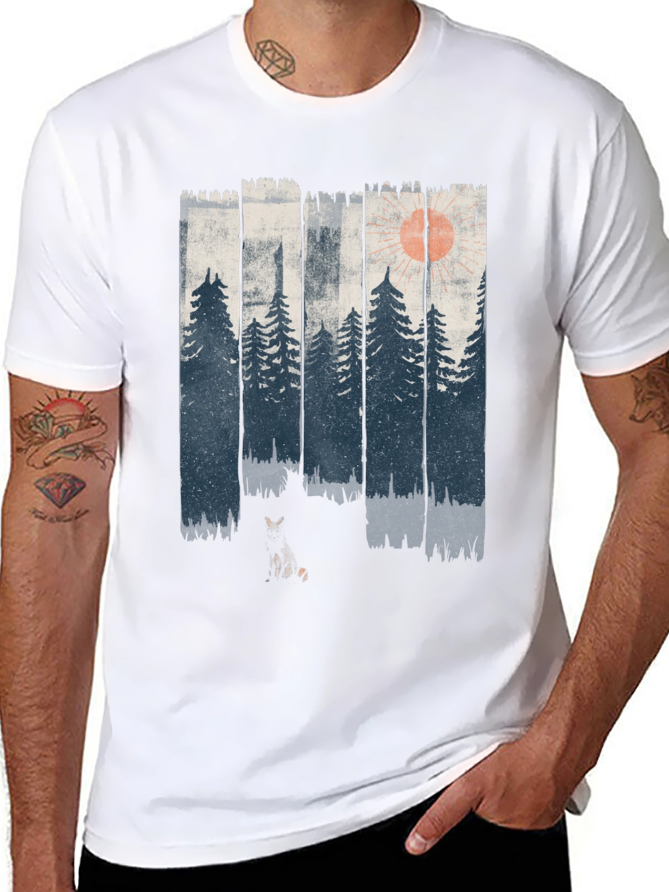 Black Forest Scene T-Shirt - Nature Lover's Tee view 8