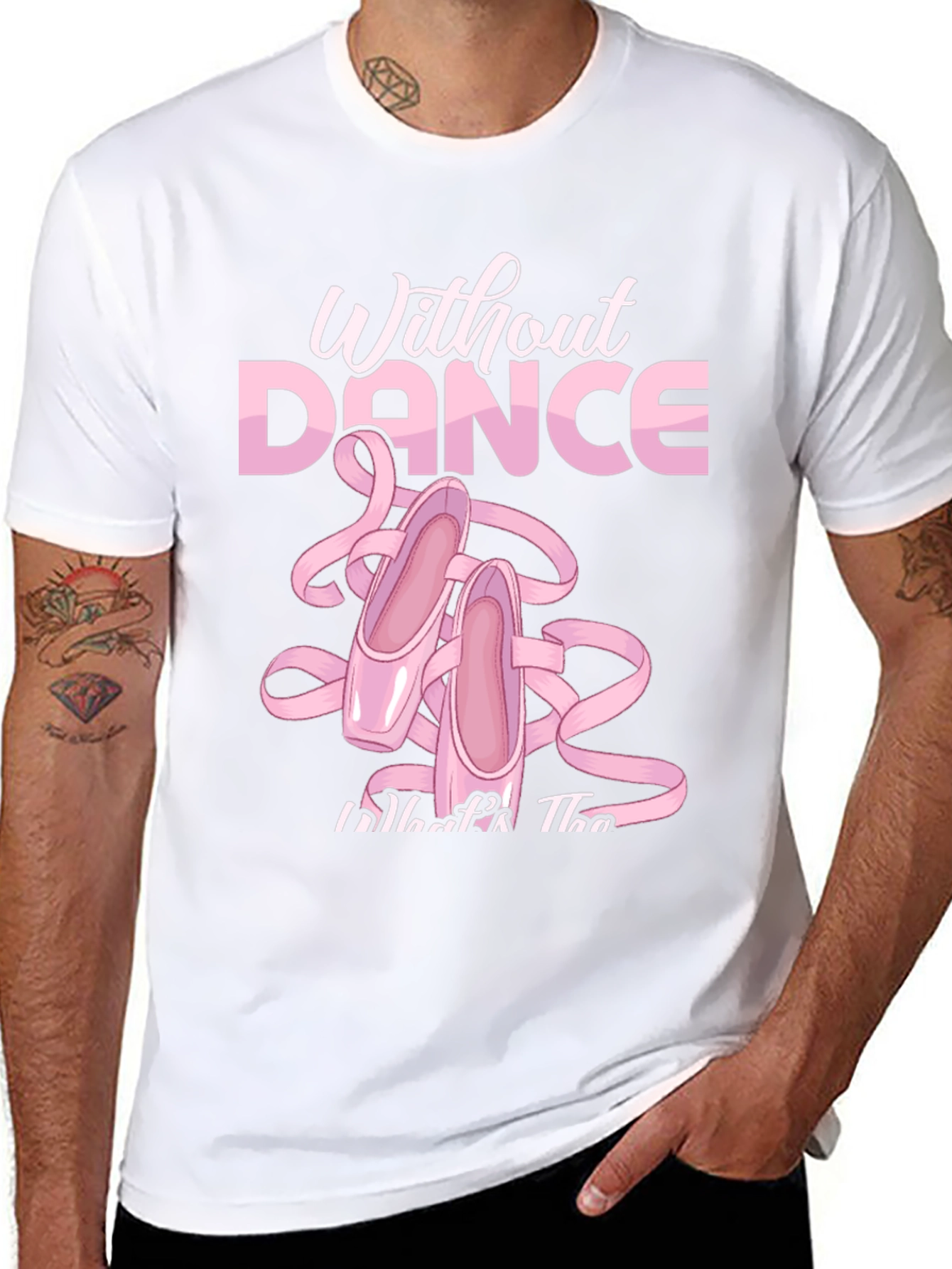 Black Without Dance T-Shirt Ballet Slippers Tee view 8