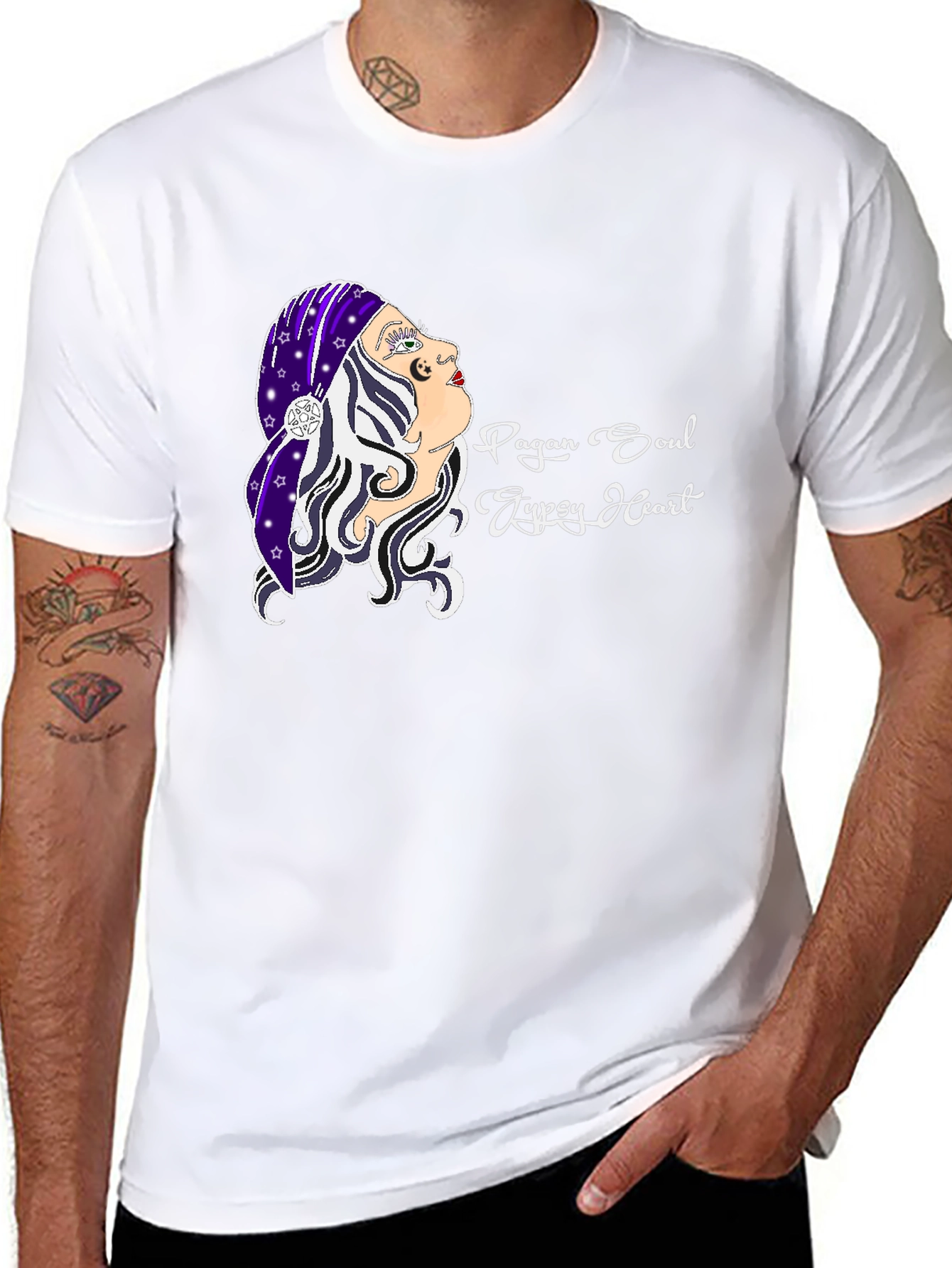 Pagan Soul Gypsy Heart Graphic T-Shirt - 8
