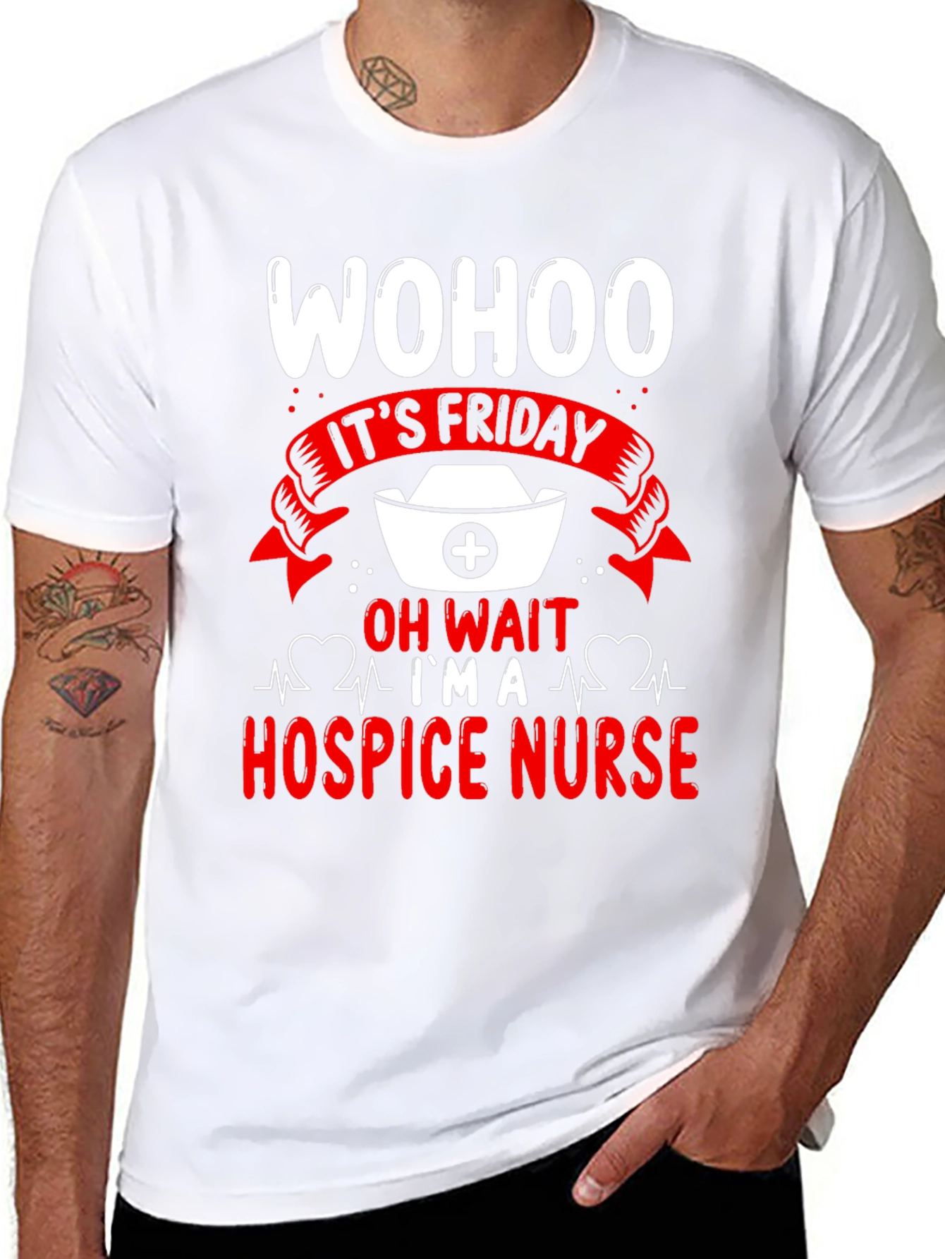 Wohoo It's Friday Hospice Nurse T-Shirt - 8