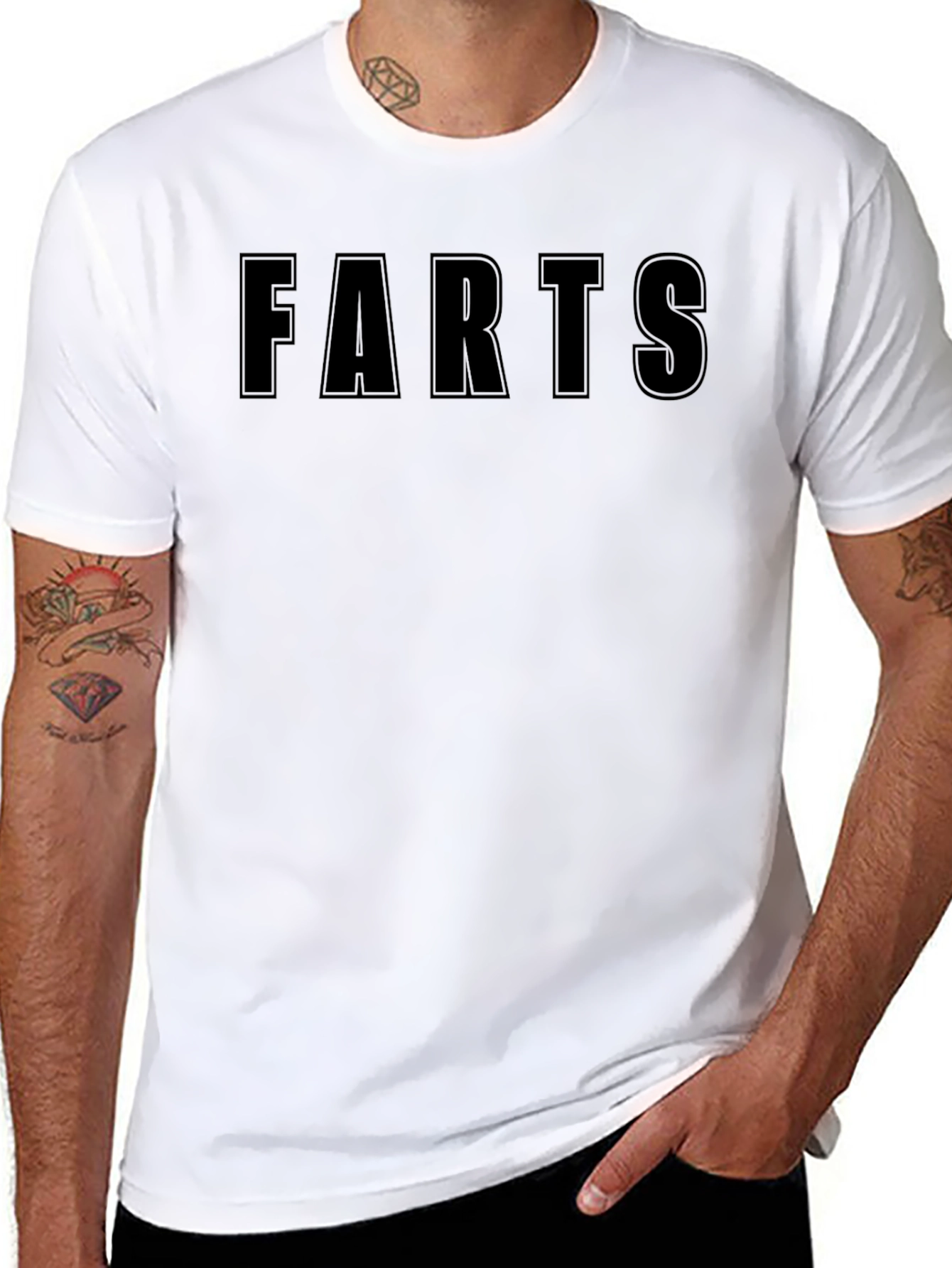 Black Black "FARTS" Graphic Tee view 8