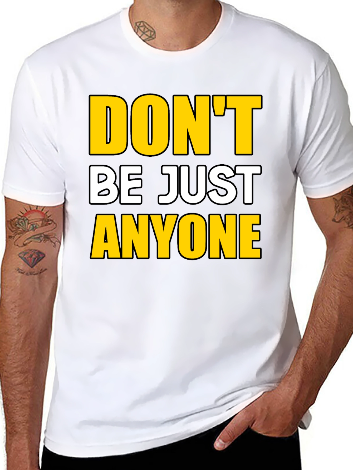 Black Don't Be Just Anyone Graphic Tee - Black view 8