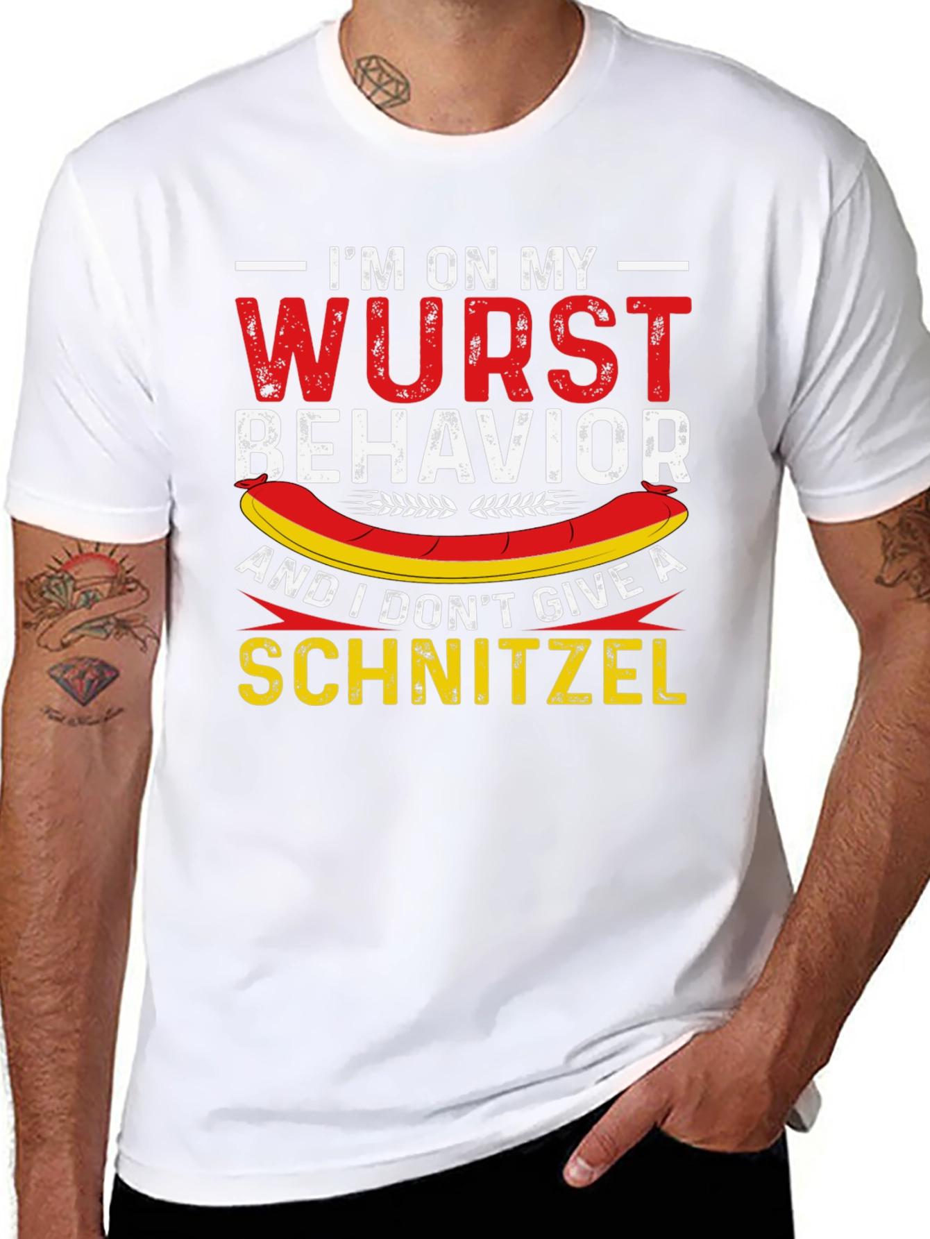 Black Wurst Behavior Funny German T-Shirt view 8