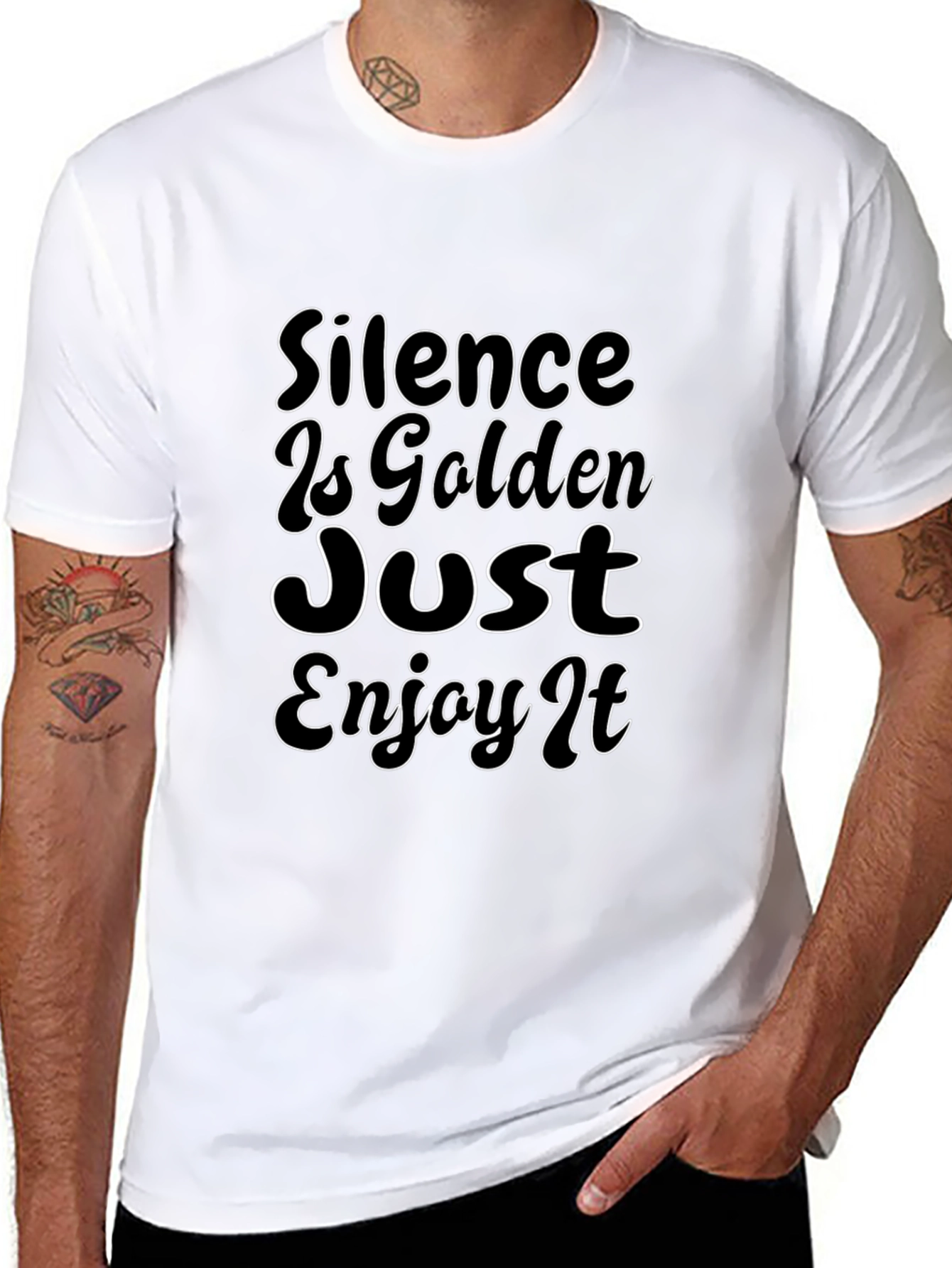 Black Silence Is Golden T-Shirt - Enjoy It view 8