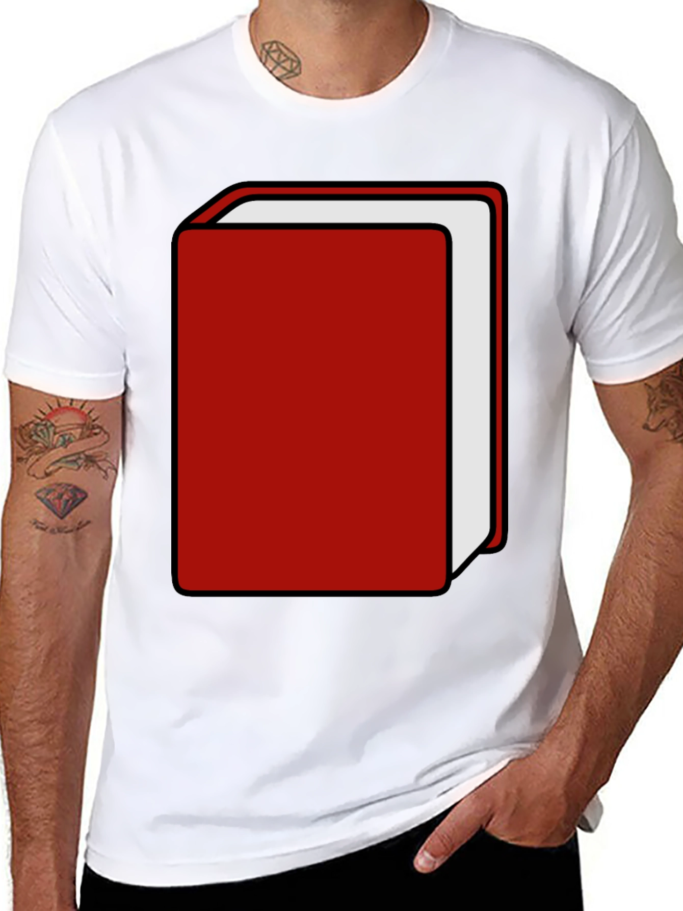 Black Red Book Graphic Tee - Stylish & Unique Design view 8