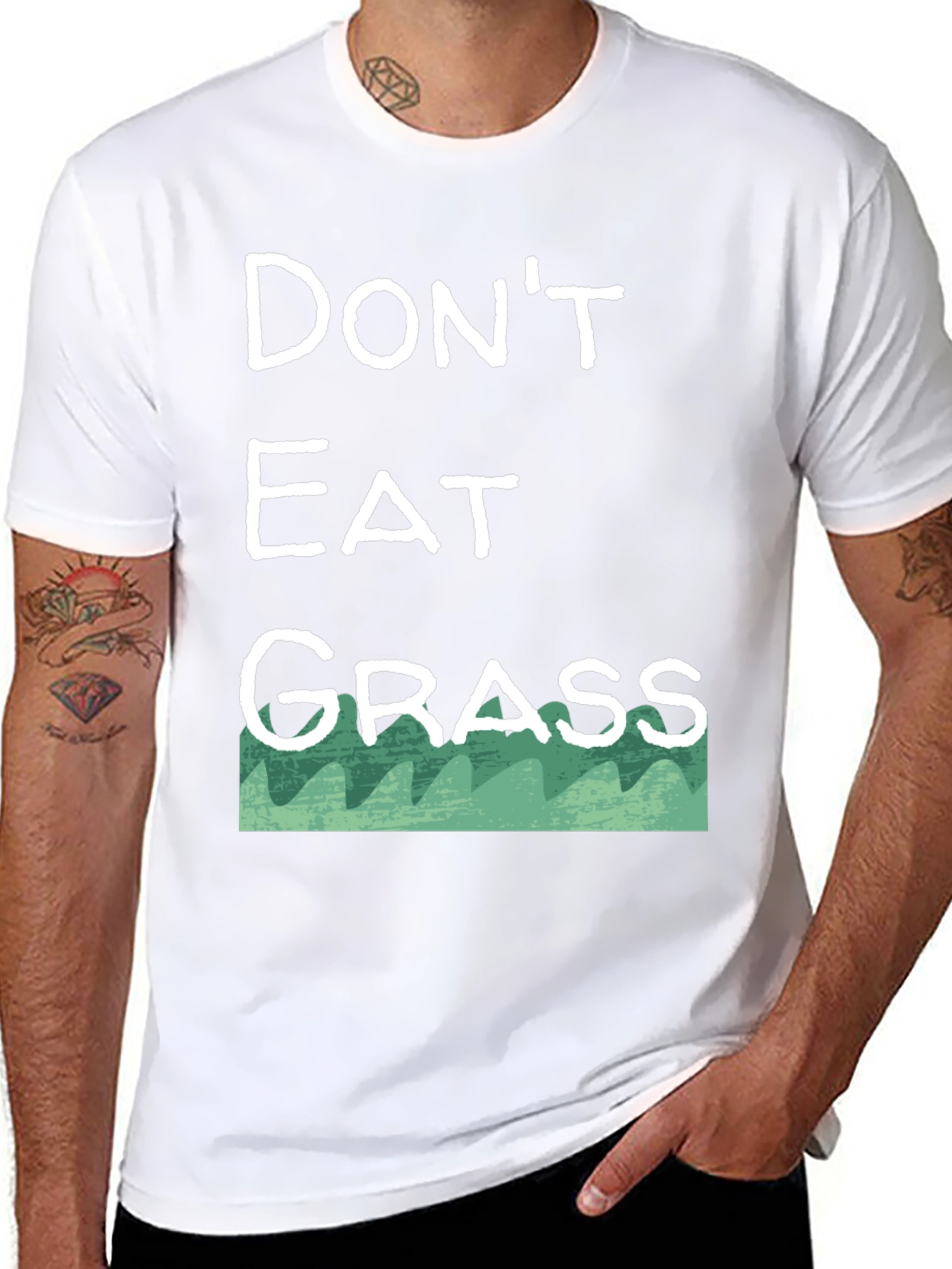 Black Don't Eat Grass T-Shirt - Funny Novelty Tee view 8