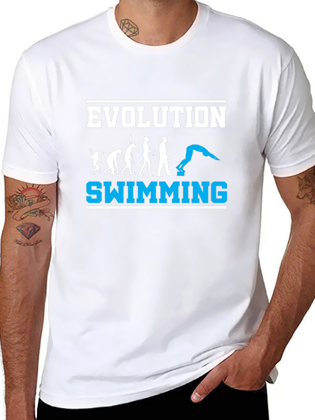 Black Evolution Swimming T-Shirt - Black view 8