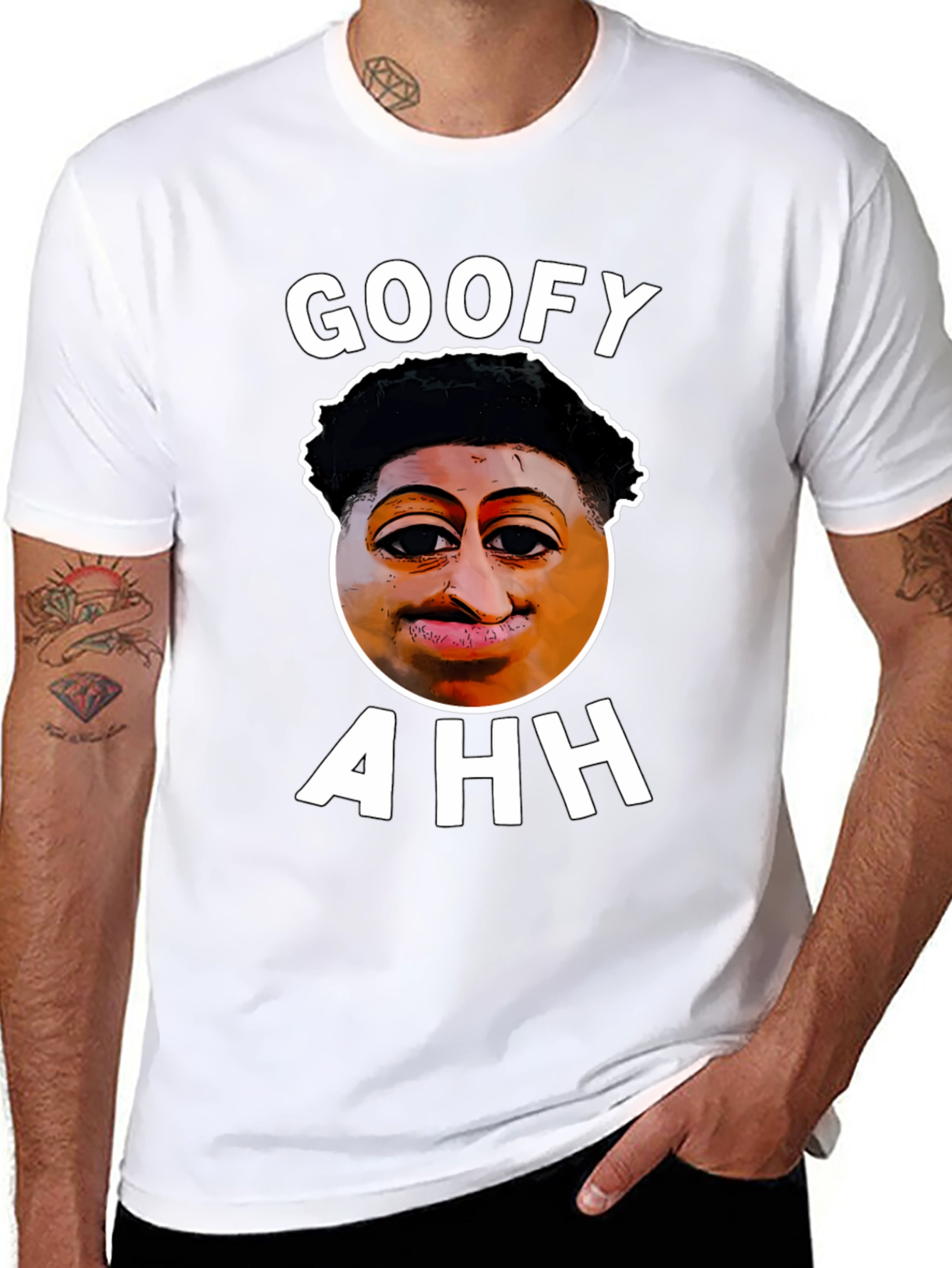 Black Goofy Ahh Graphic T-Shirt view 8