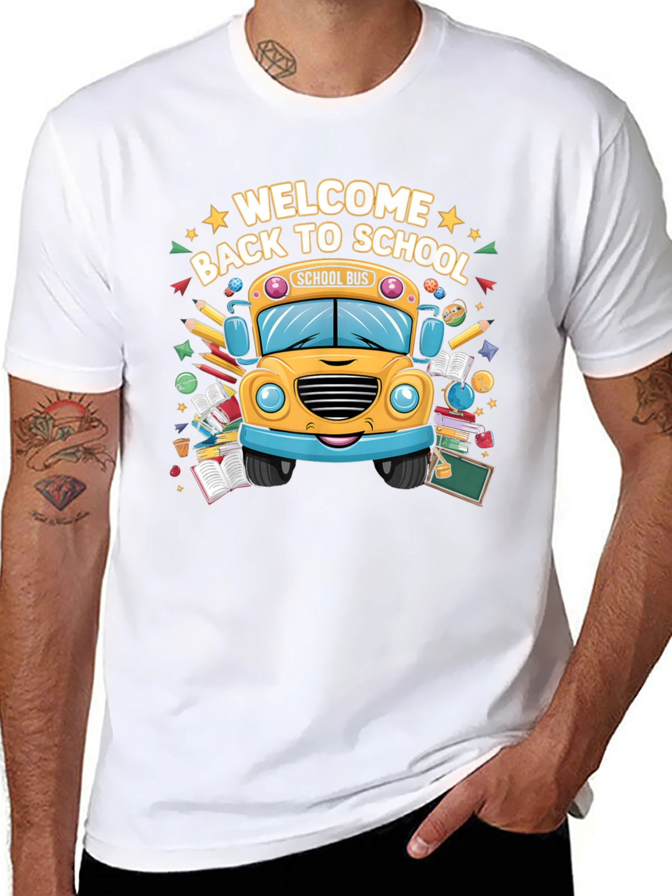 Black Welcome Back to School T-Shirt view 8