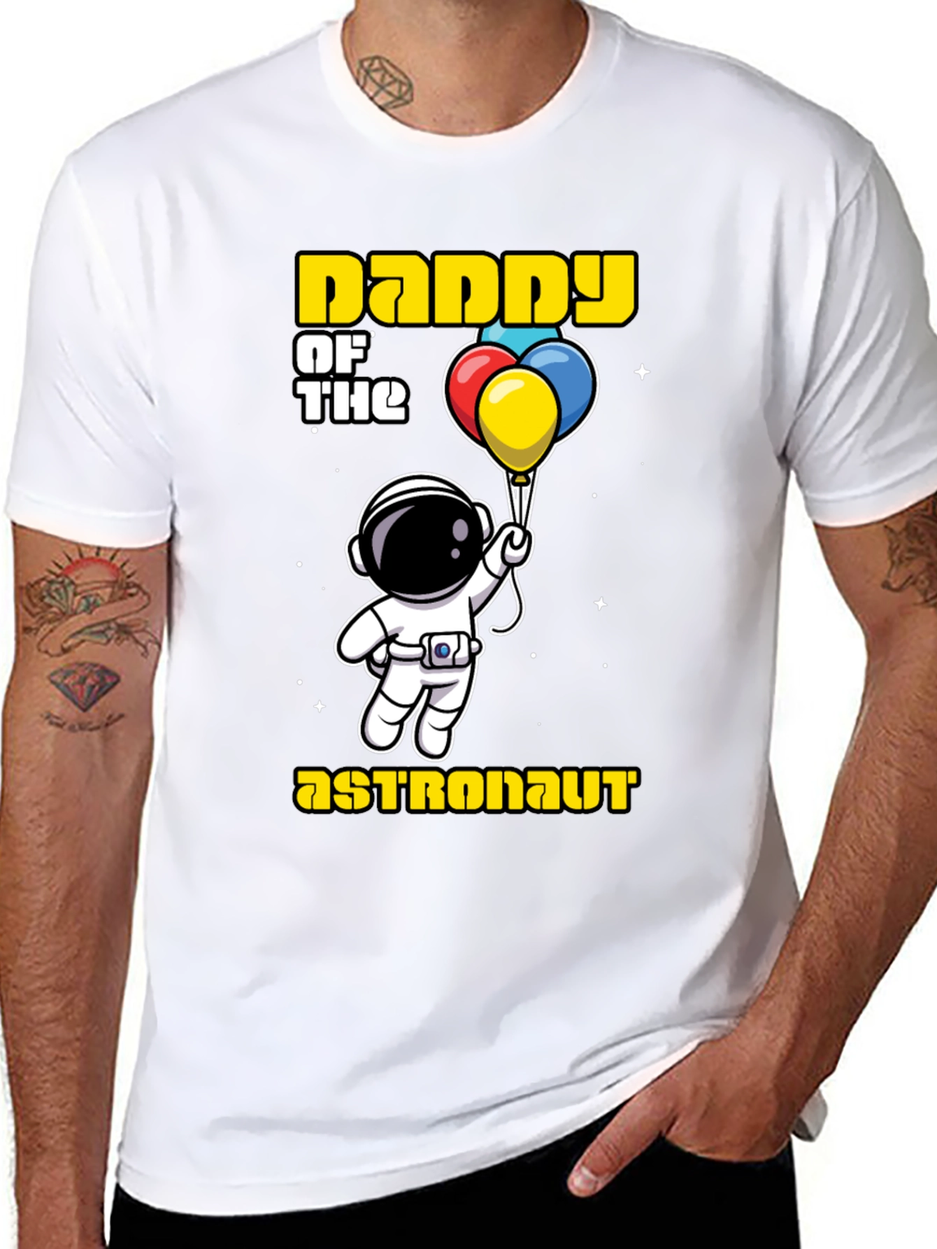 Black Daddy of the Astronaut T-Shirt view 8