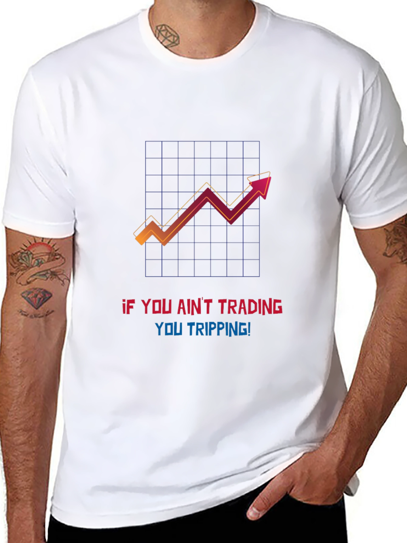 Black Trading T-Shirt - If You Ain't Trading, You Tripping! view 8