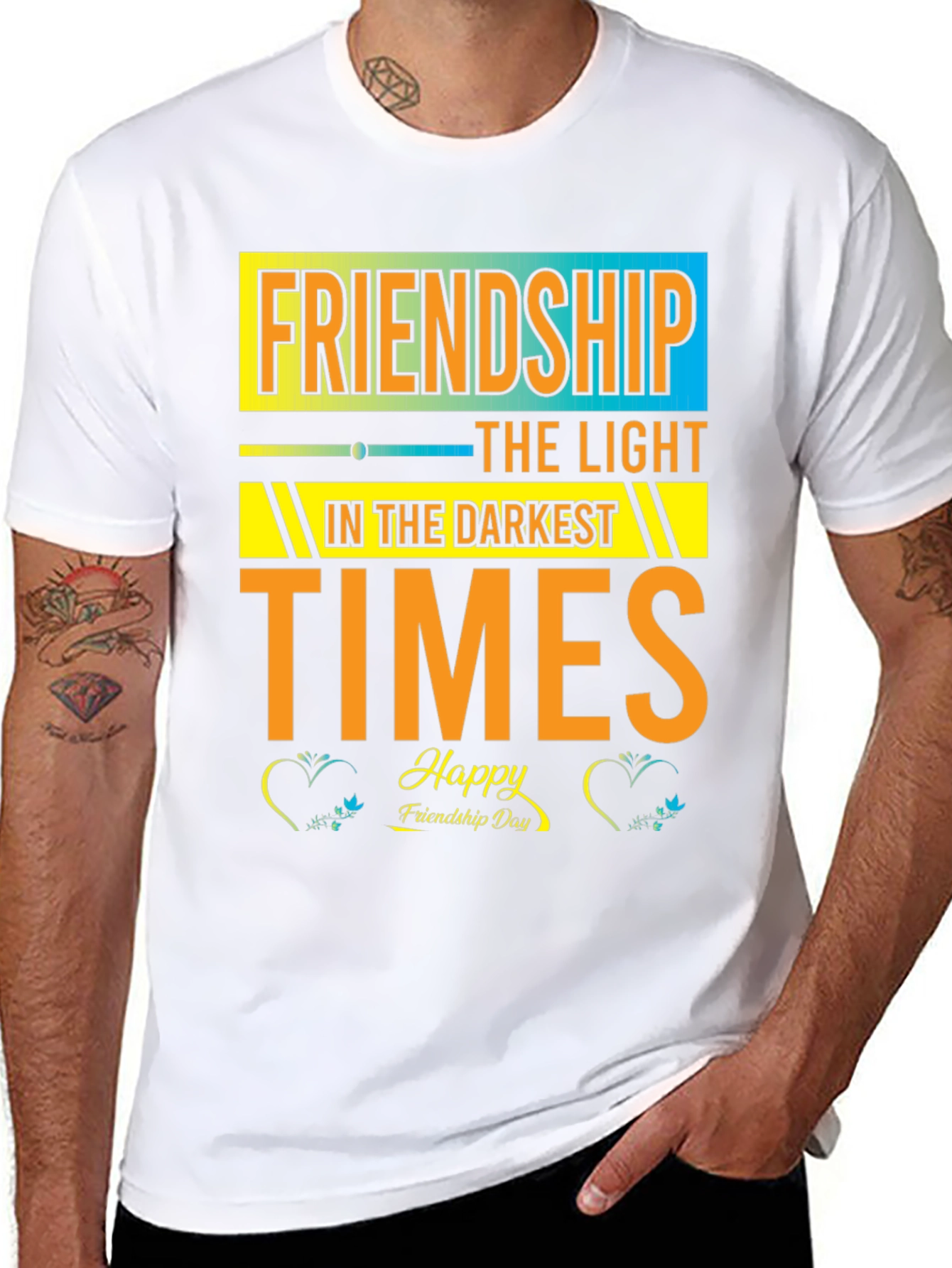 Black Friendship Day Graphic T-Shirt view 8