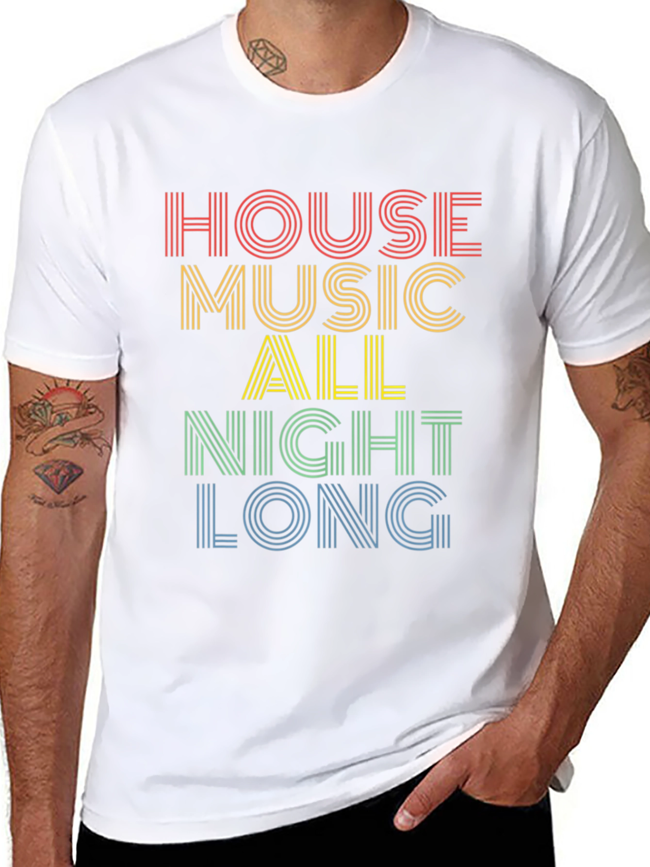 Black House Music All Night Long Graphic Tee view 8