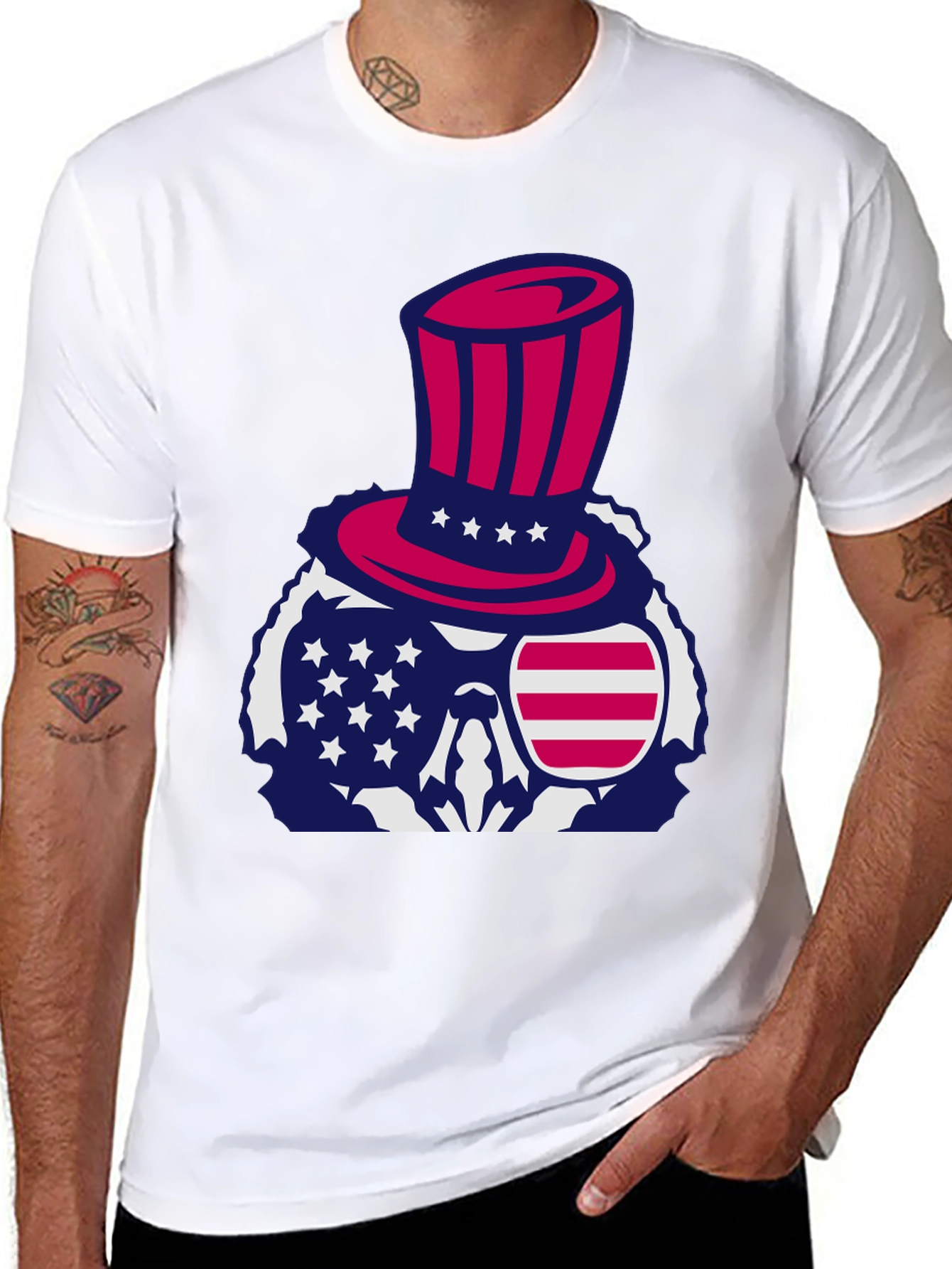 Patriotic Skull T-Shirt - American Pride - 8