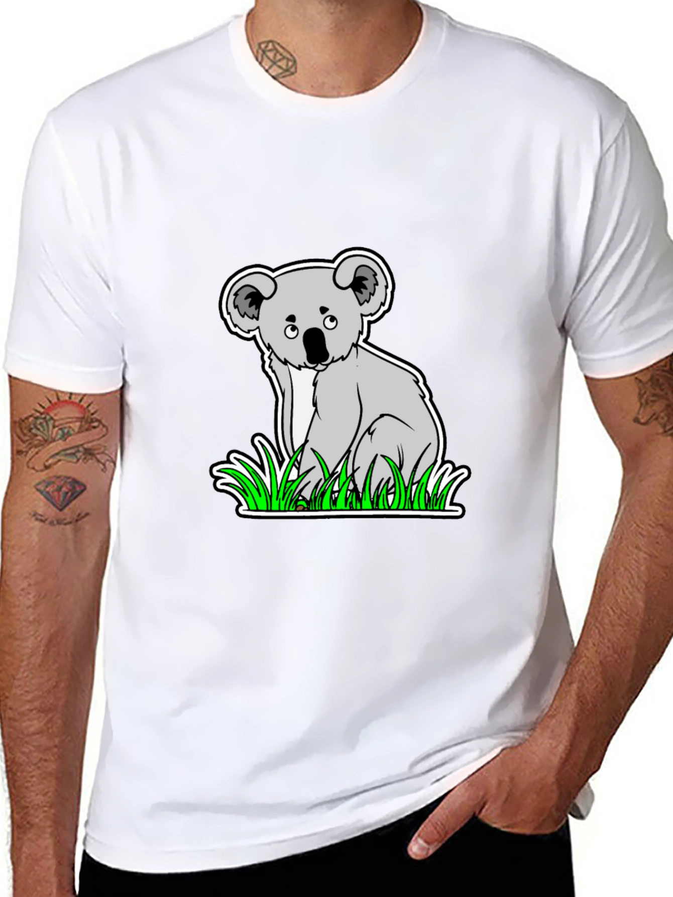 Black Koala Graphic T-Shirt - Cute Animal Tee view 8