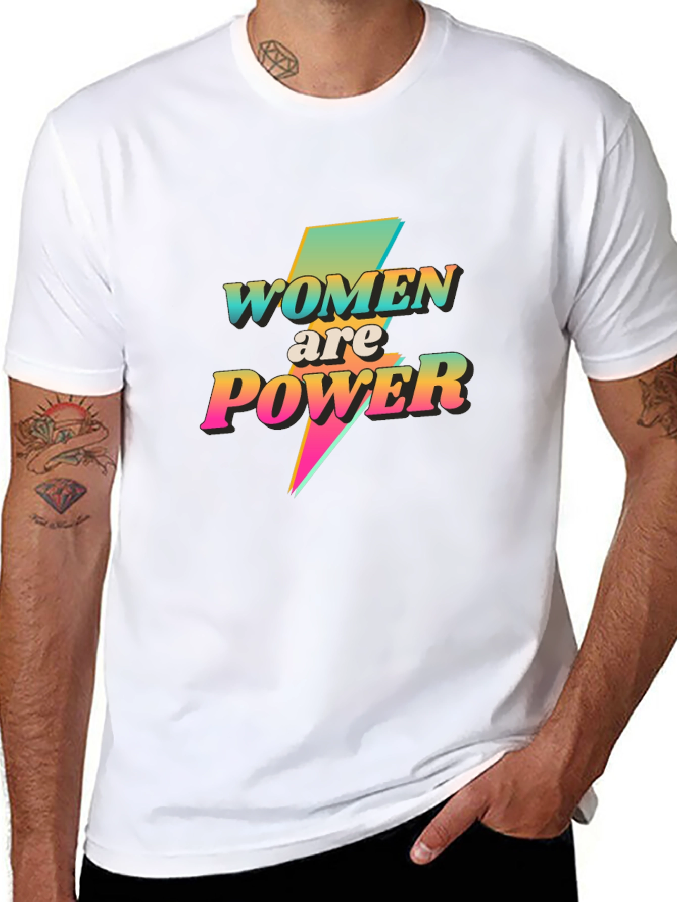 Women are Power Graphic Tee - Black T-Shirt - 8