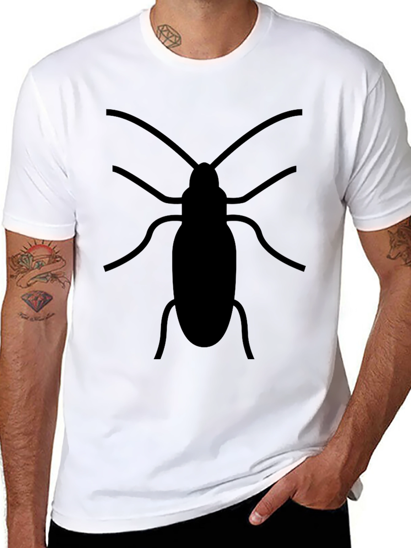 Black Black Cockroach Graphic Tee - Unisex view 8