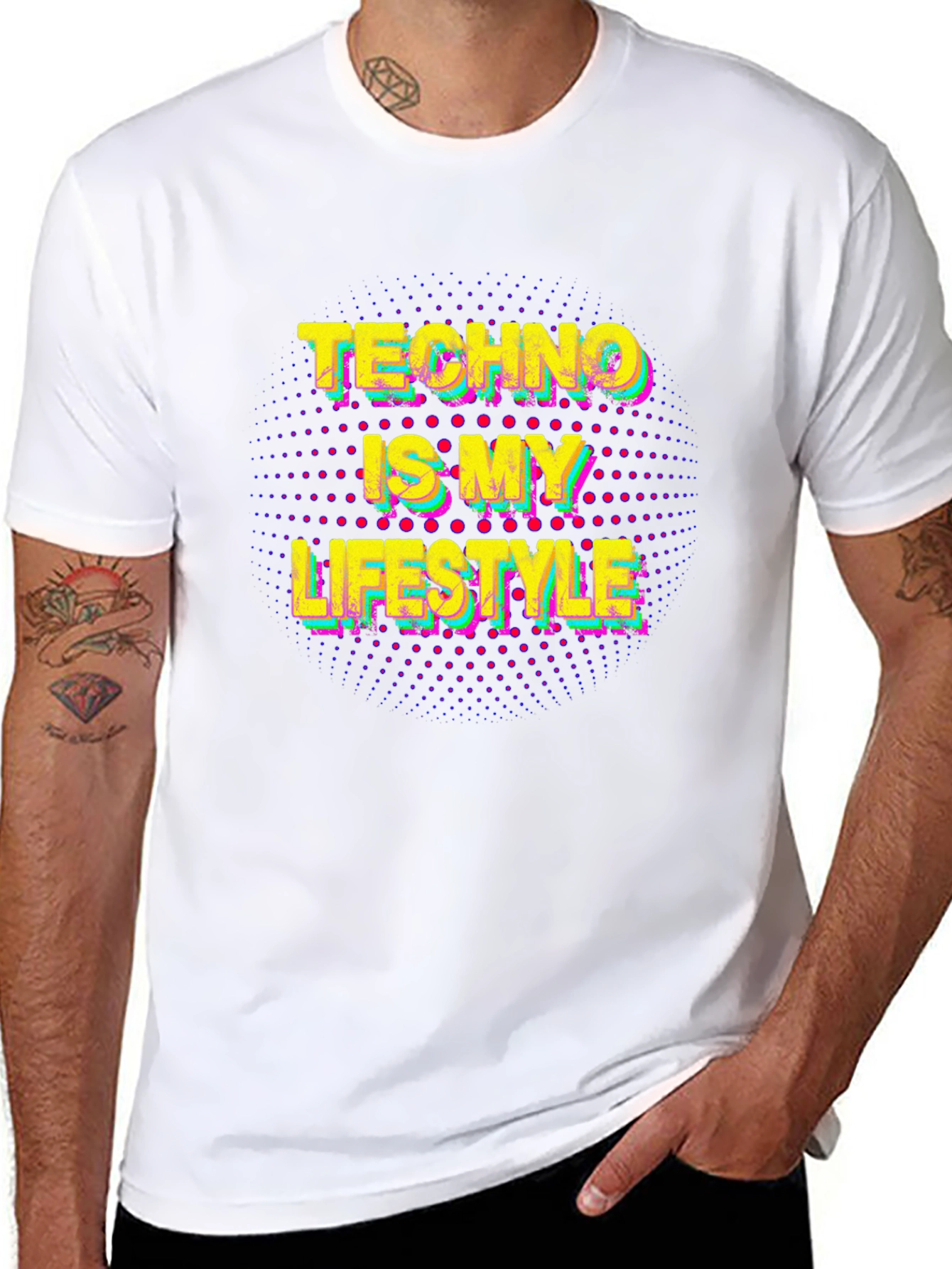 Black Techno Is My Lifestyle T-Shirt - Music Lover Tee view 8