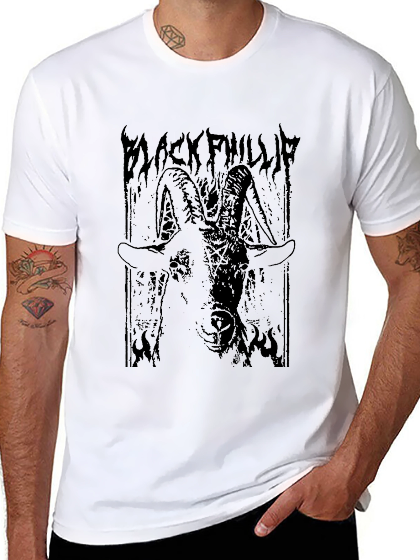 Black Black Phillip Graphic Tee - Men's Black T-Shirt view 8