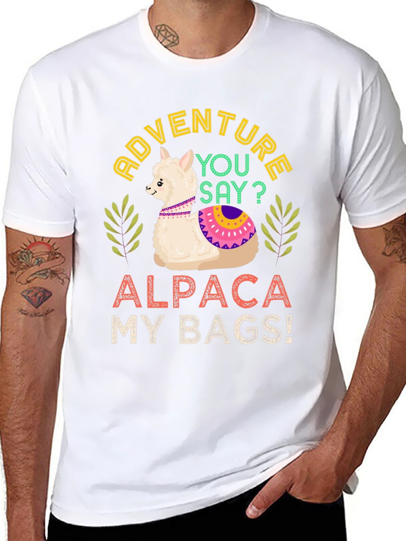 Black Adventure Alpaca My Bags! T-Shirt view 8