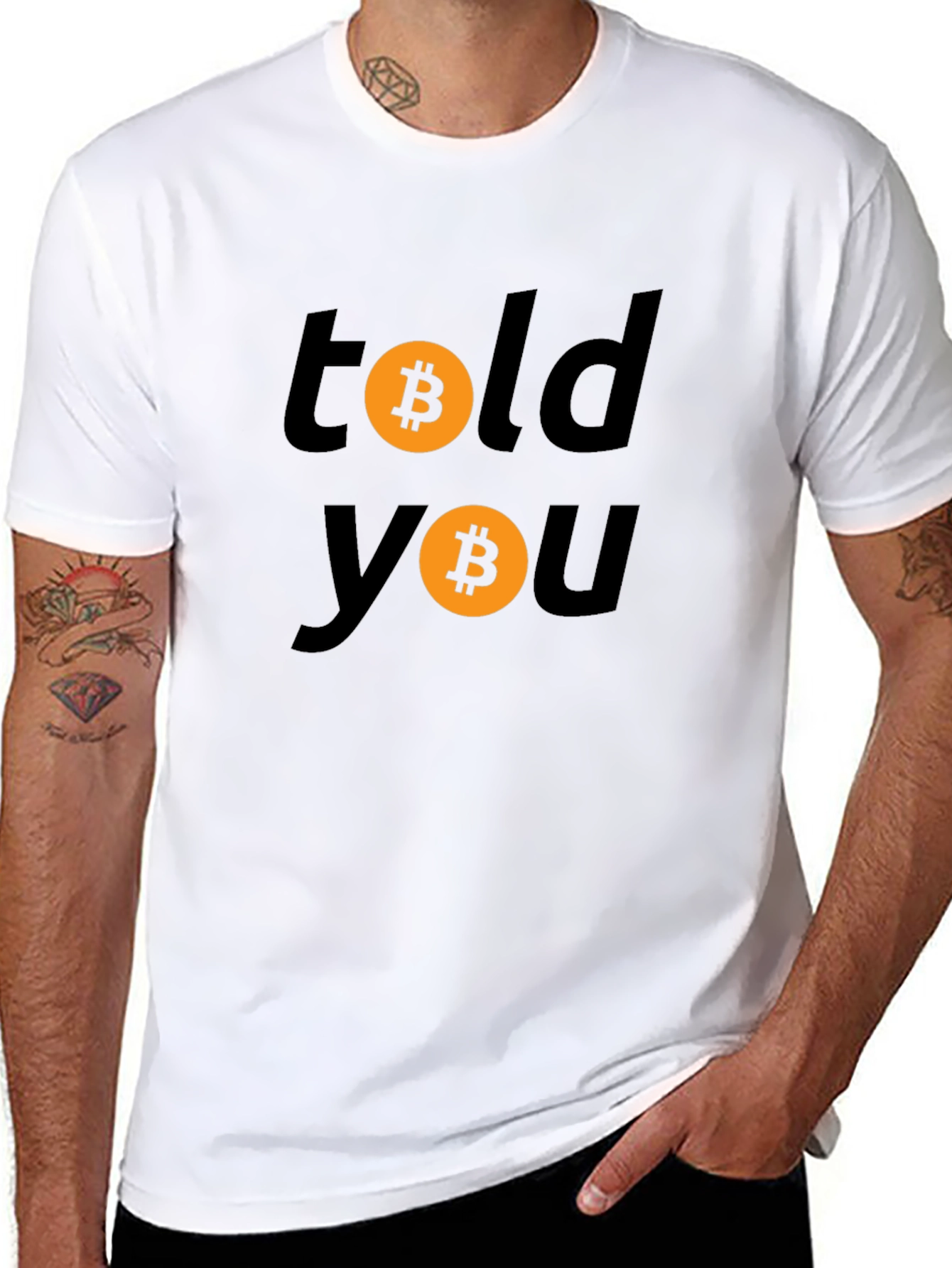 Black Told You Bitcoin T-Shirt - Crypto Design view 8
