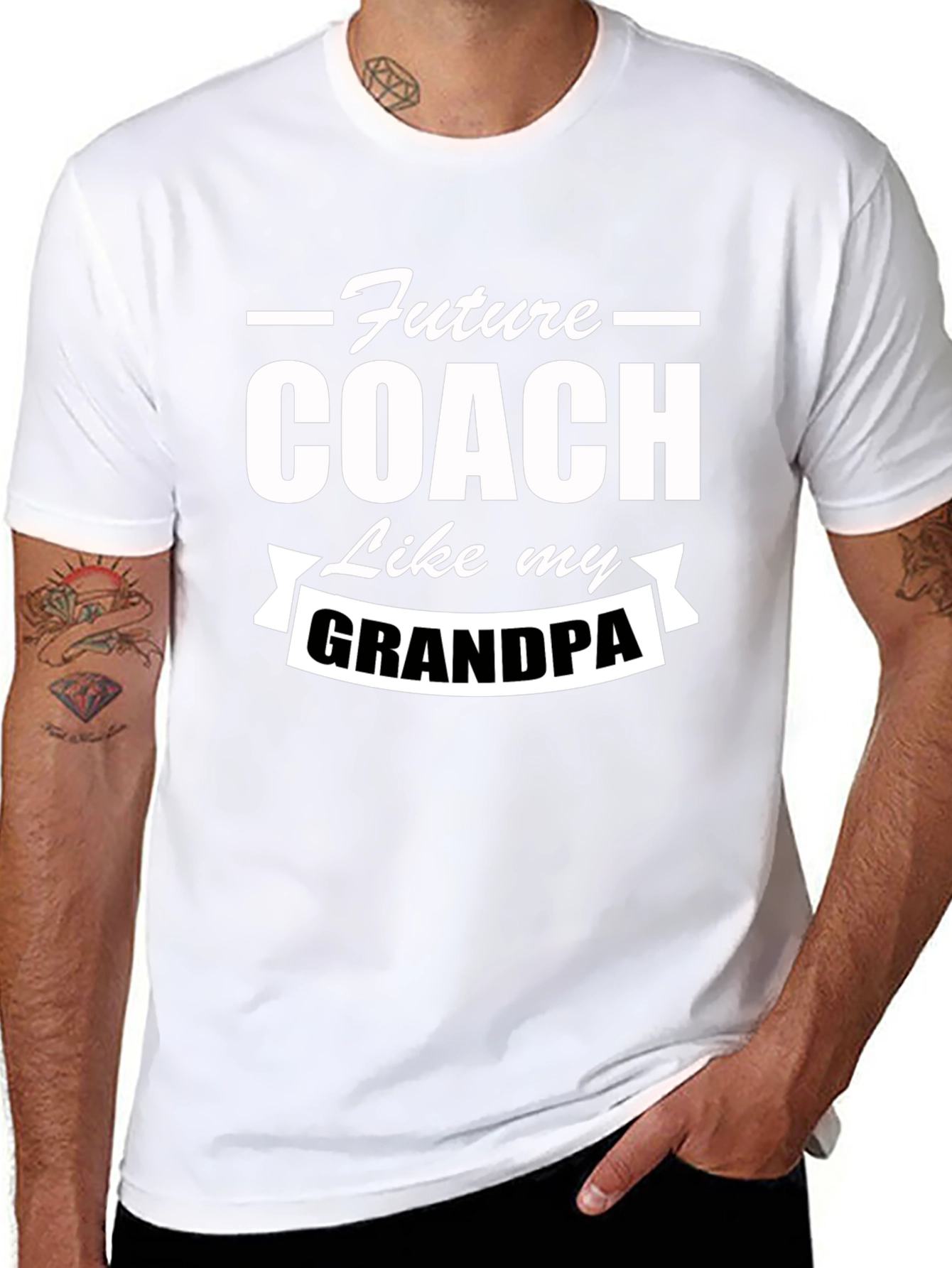 Black Future Coach Like My Grandpa Black T-Shirt view 8