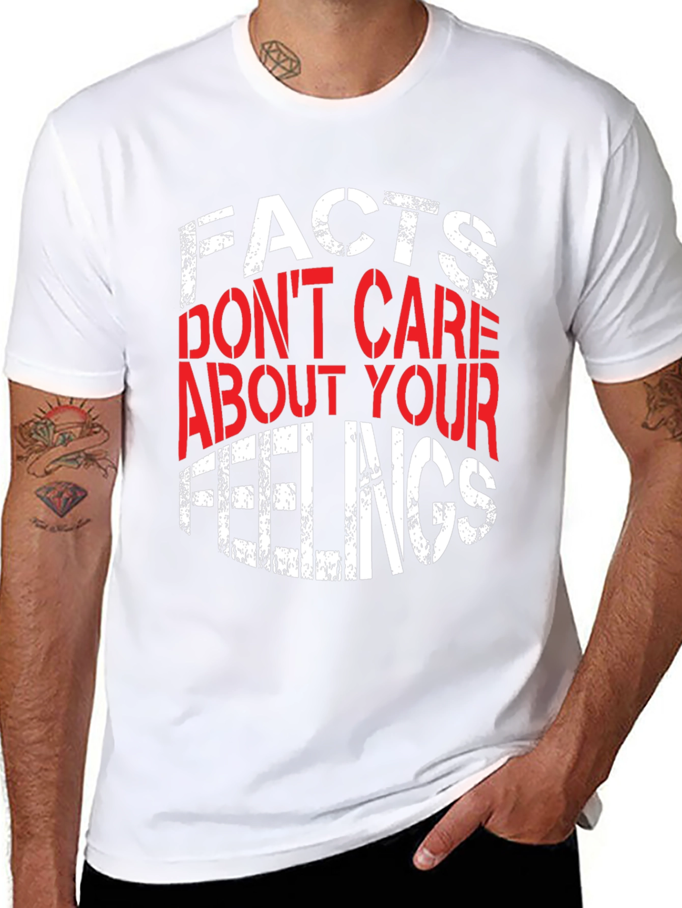 Black Facts Don't Care About Your Feelings Graphic Tee view 8