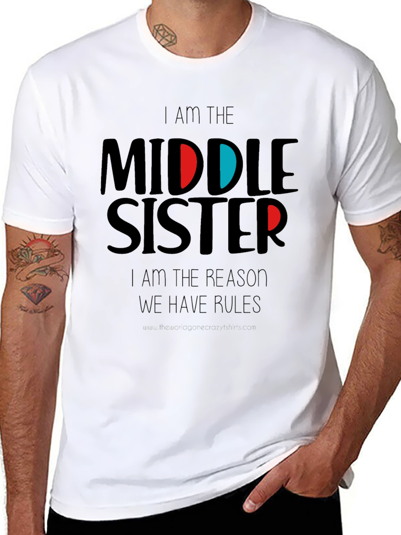 Middle Sister T-Shirt - Funny Sister Shirt - 8