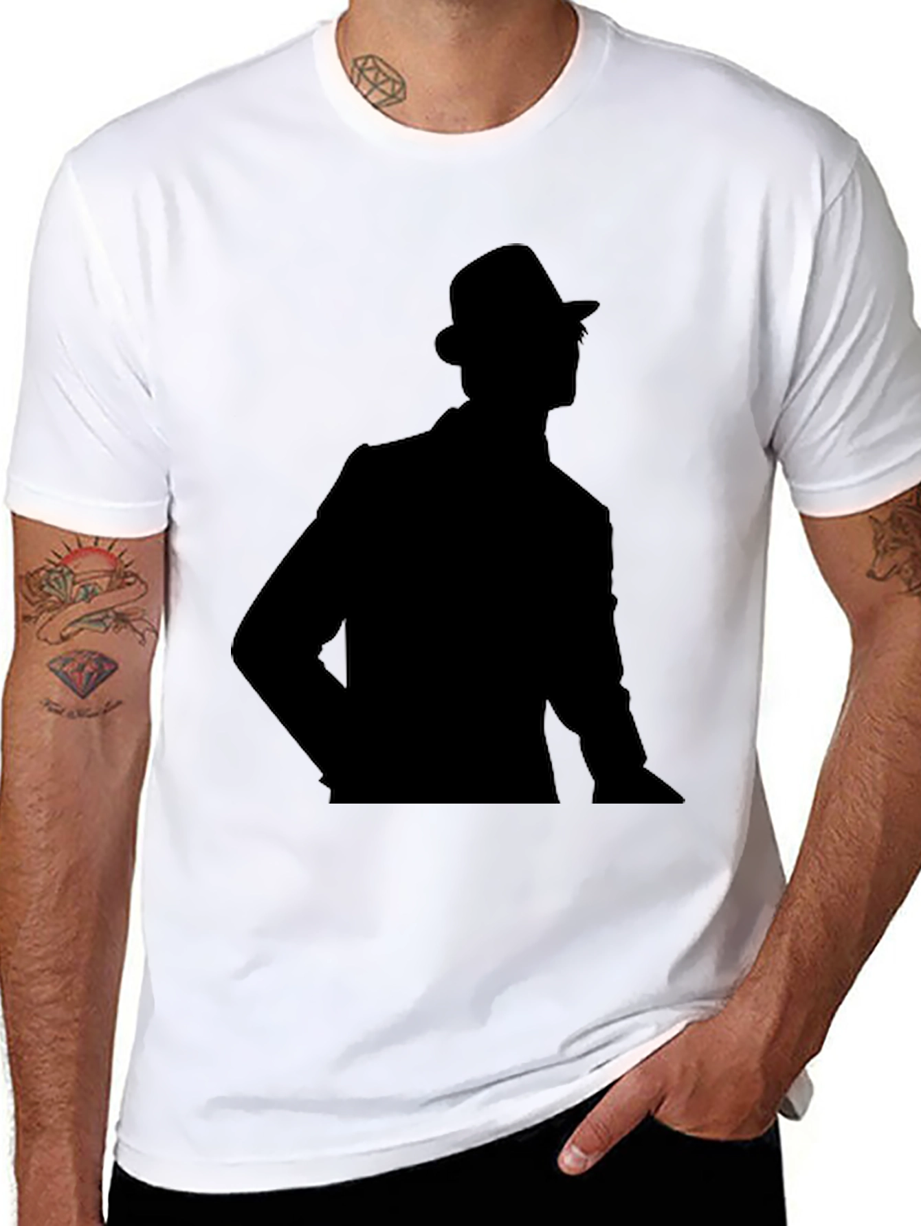 Shadow Man Black T-Shirt - 8