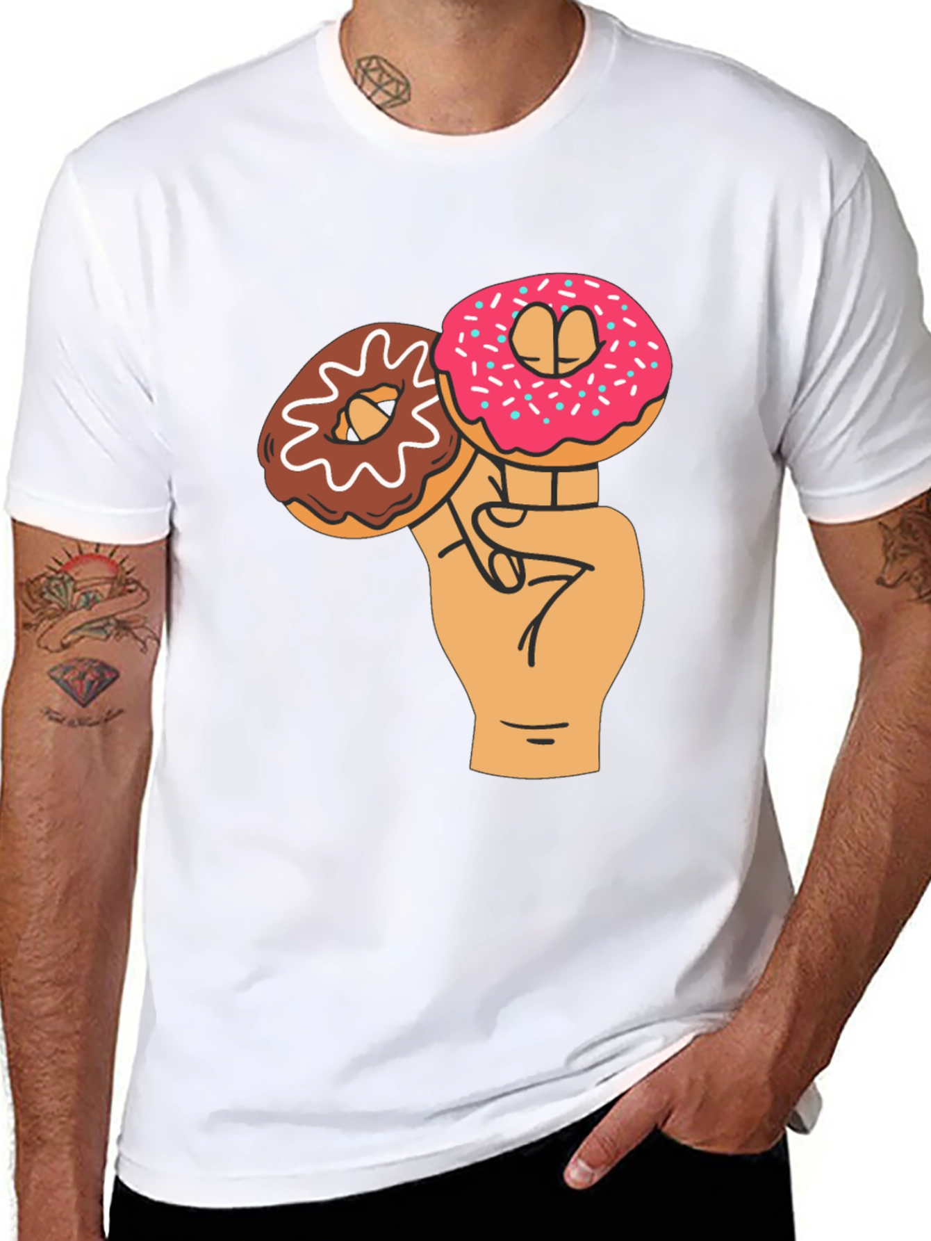 Black Donut Lover Graphic Tee view 8