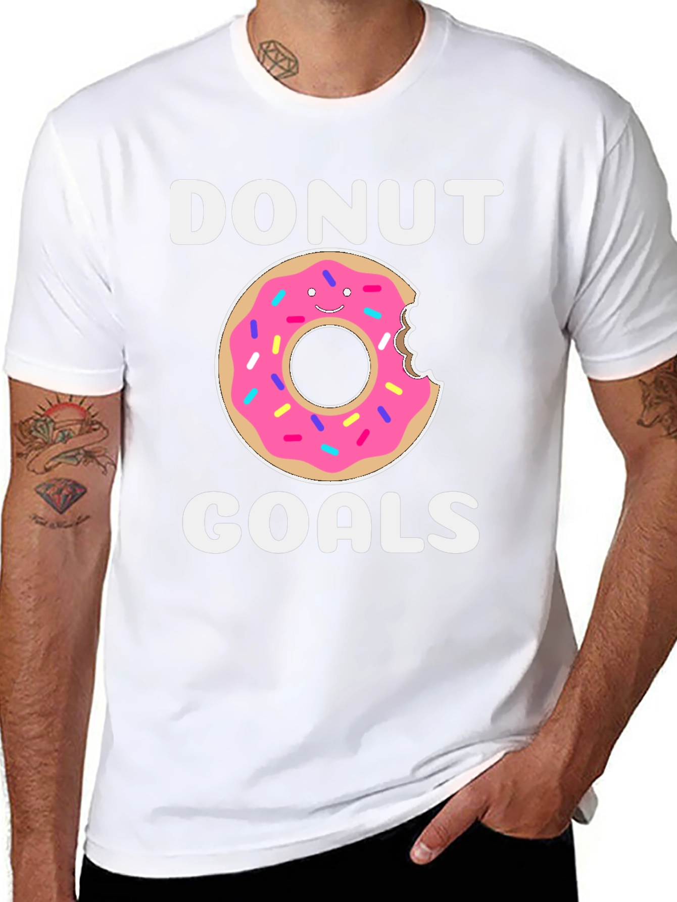 Black Donut Goals Graphic T-Shirt view 8