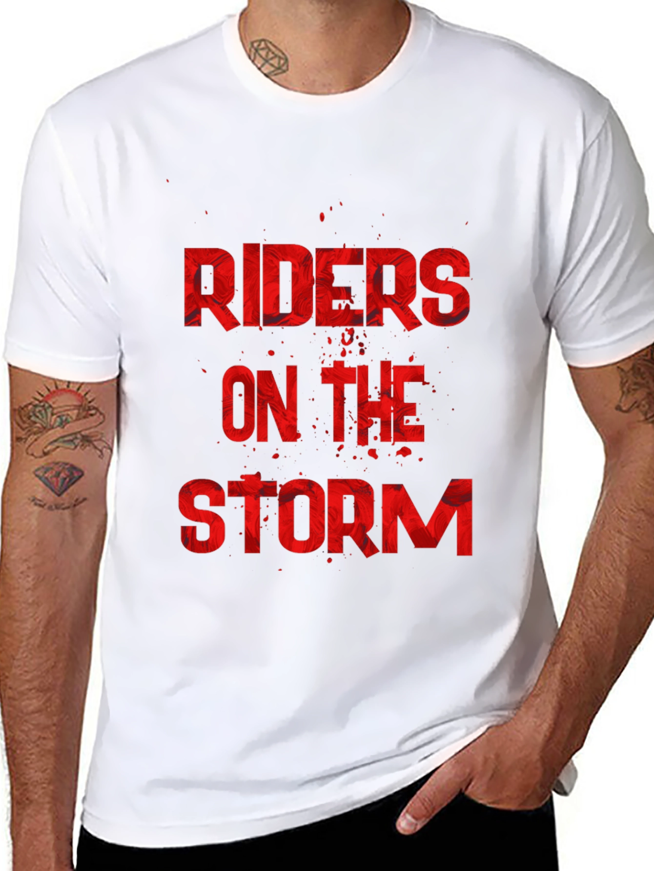 Black Riders on the Storm Graphic T-Shirt - Black view 8