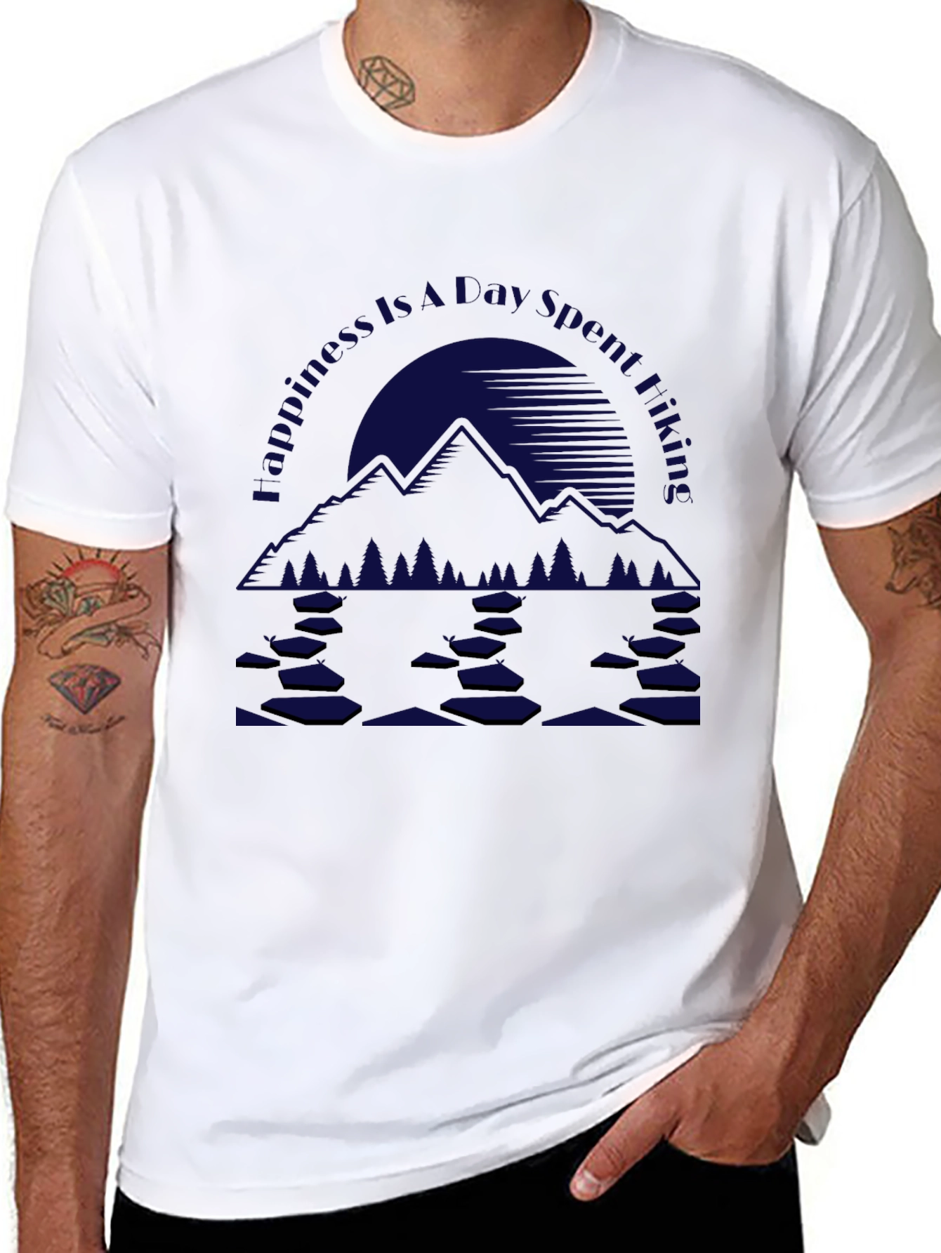 Black Mountain Hiking Graphic Tee - Nature Adventure Shirt view 8