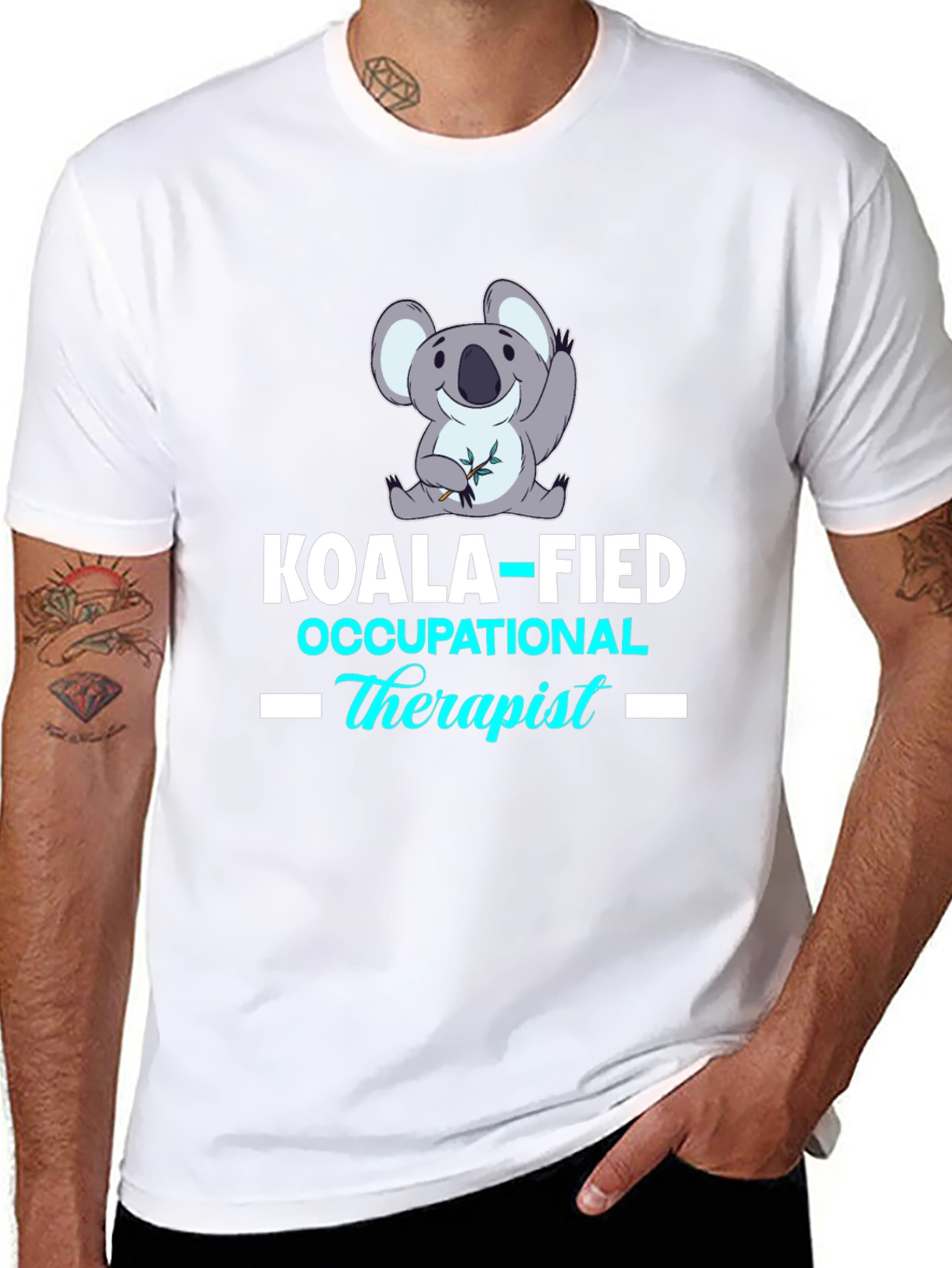 Black Koala-fied Occupational Therapist T-Shirt view 8