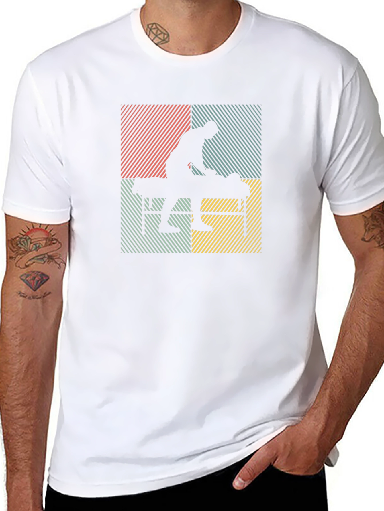 Black Massage Therapist Retro Style T-Shirt view 8