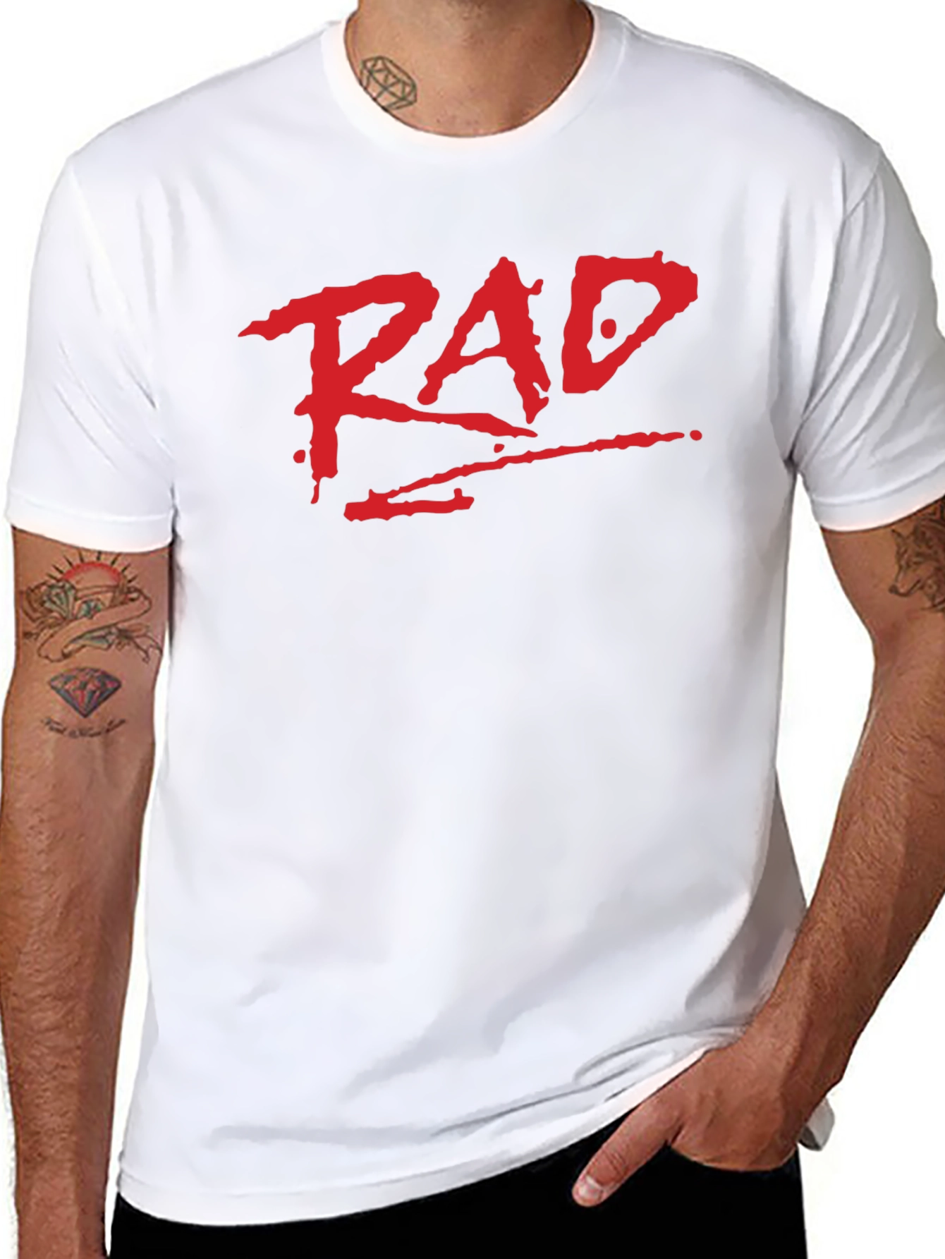 Black Rad Graphic Print T-Shirt view 8
