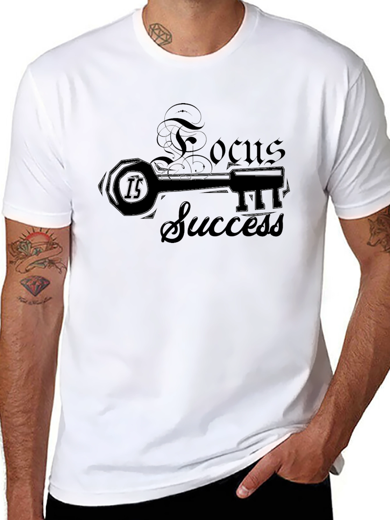 Focus Success Key Graphic T-Shirt - 8