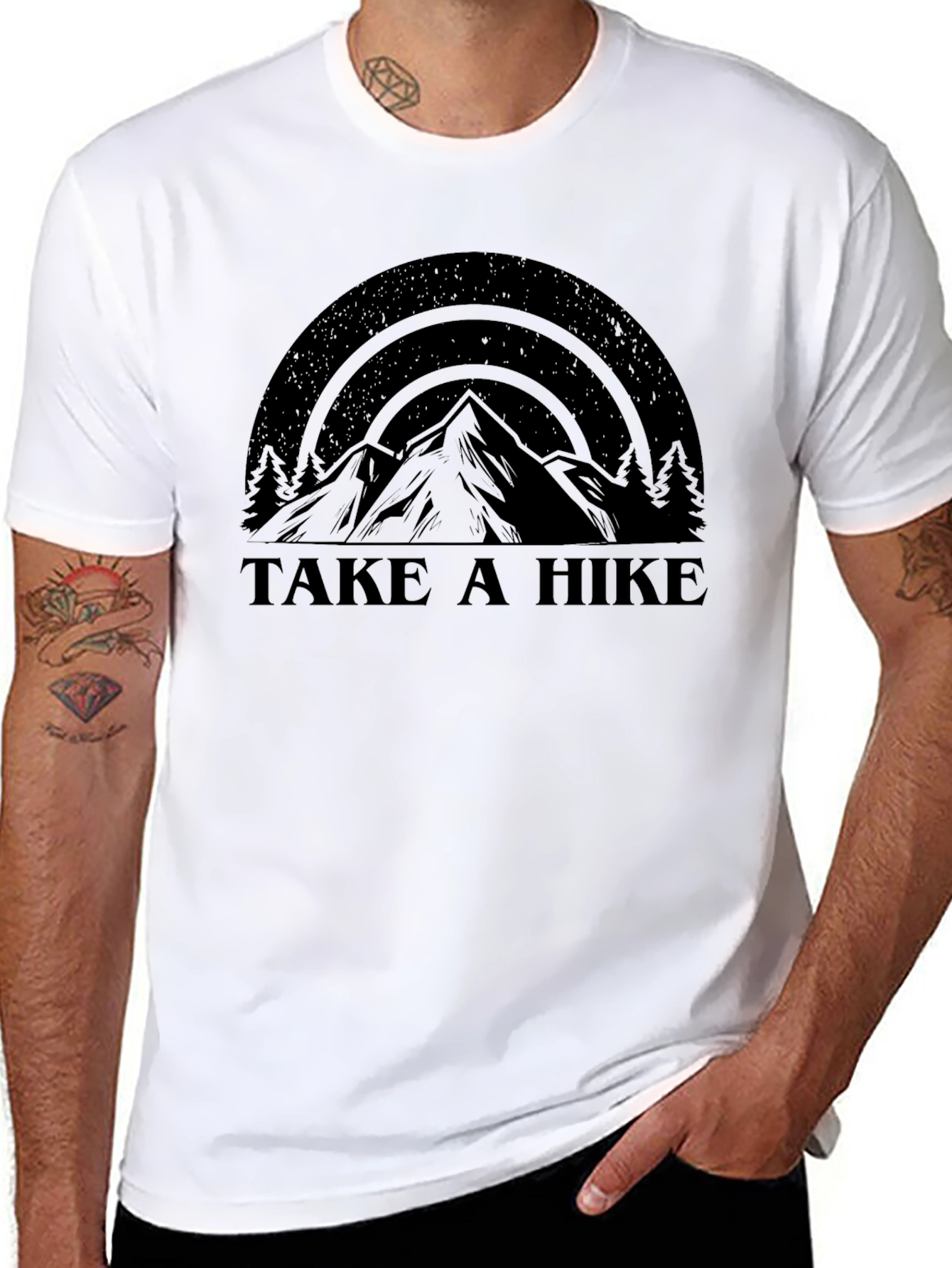 Black Take a Hike Graphic Tee - Adventure Awaits! view 8