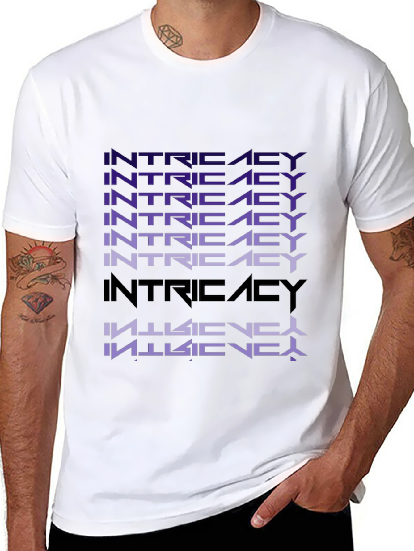 Black Intricacy Graphic Tee - Bold, Modern Design view 8