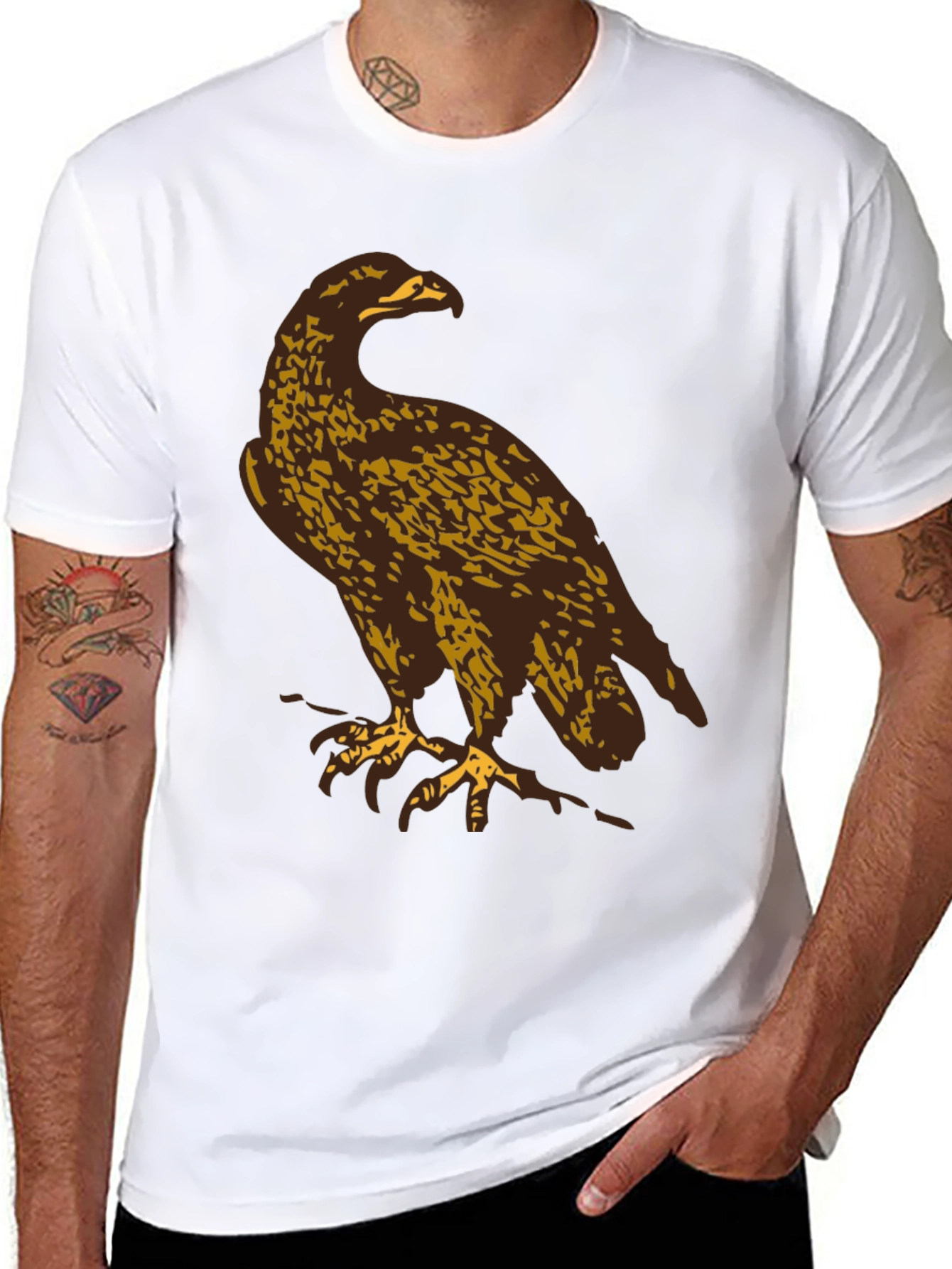 Eagle Graphic T-Shirt - Black Casual Tee - 8