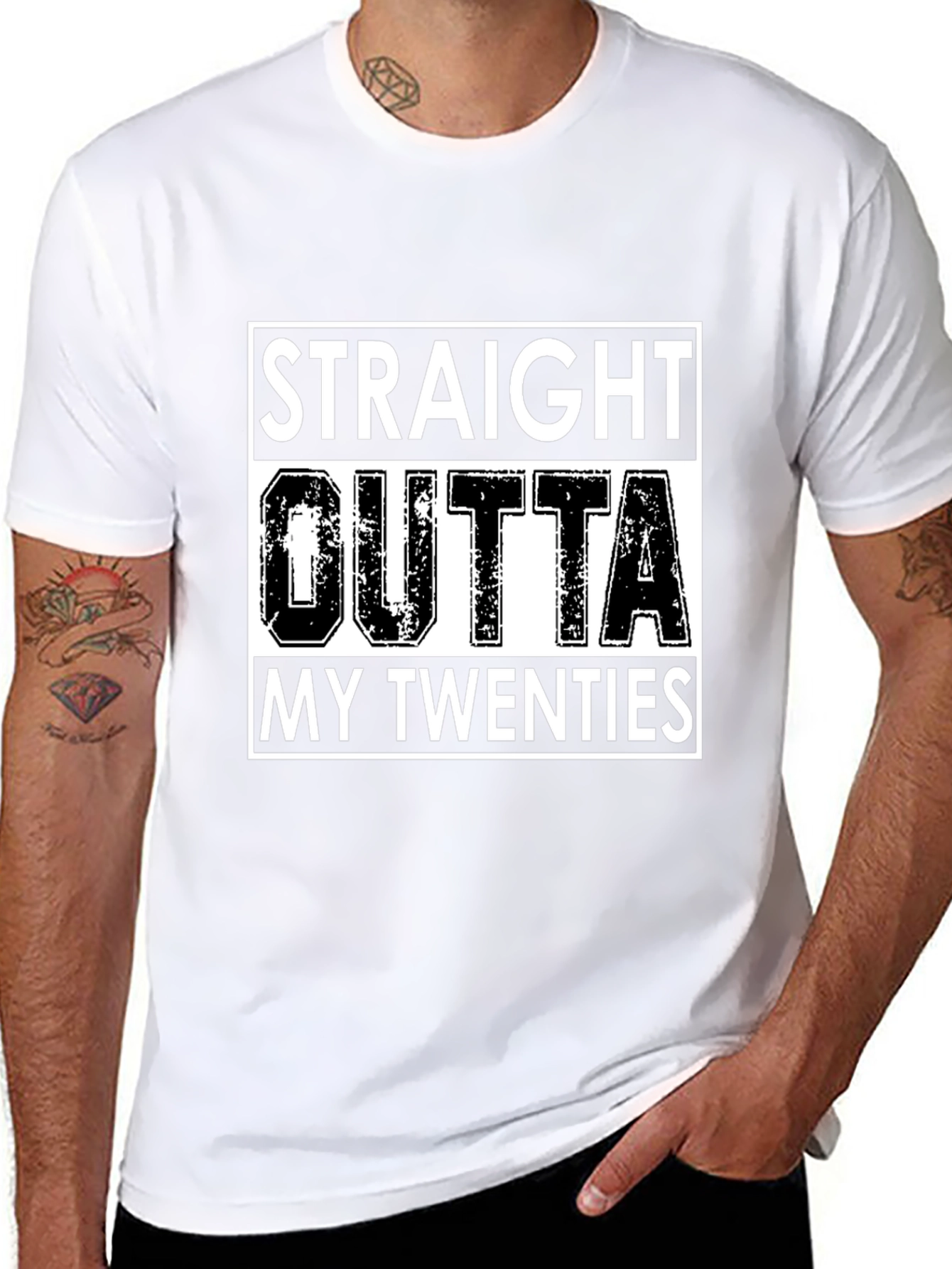 Black Straight Outta My Twenties Graphic Tee view 8